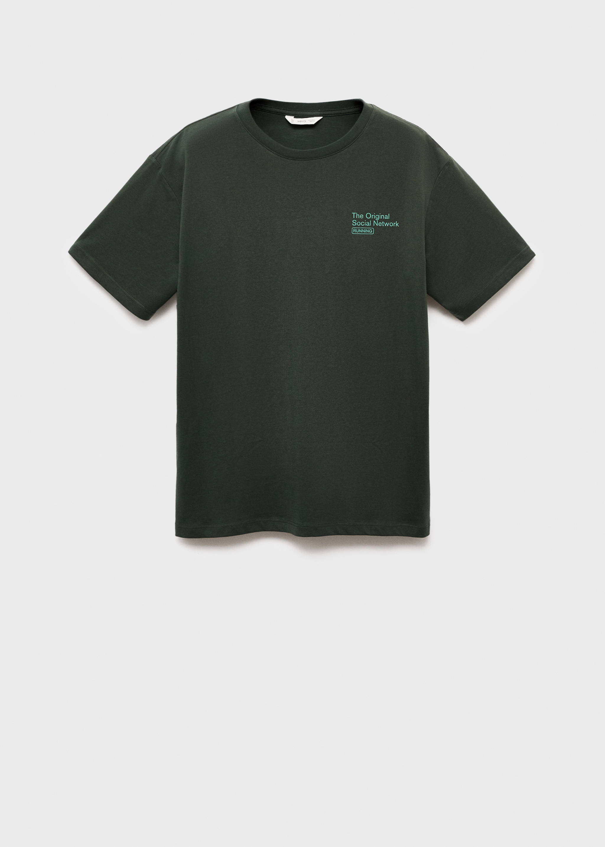 Хлопковая футболка с принтом - Изделие без модели