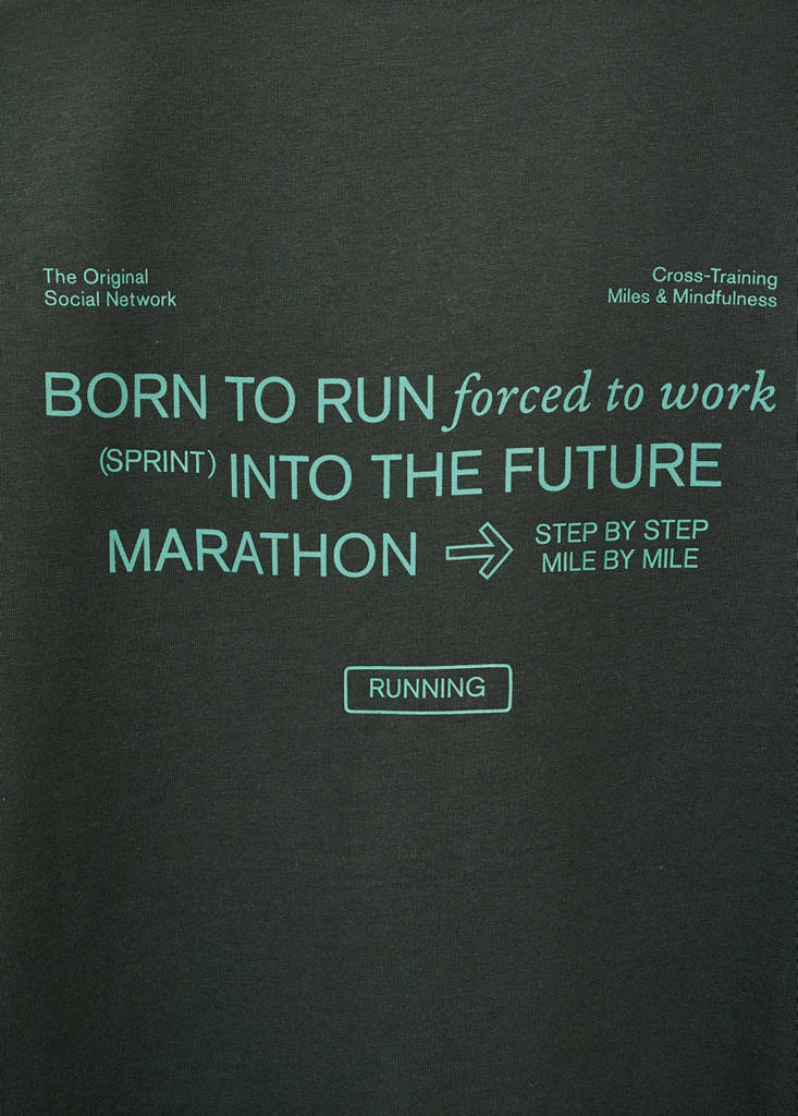 Printed cotton-blend T-shirt — Green