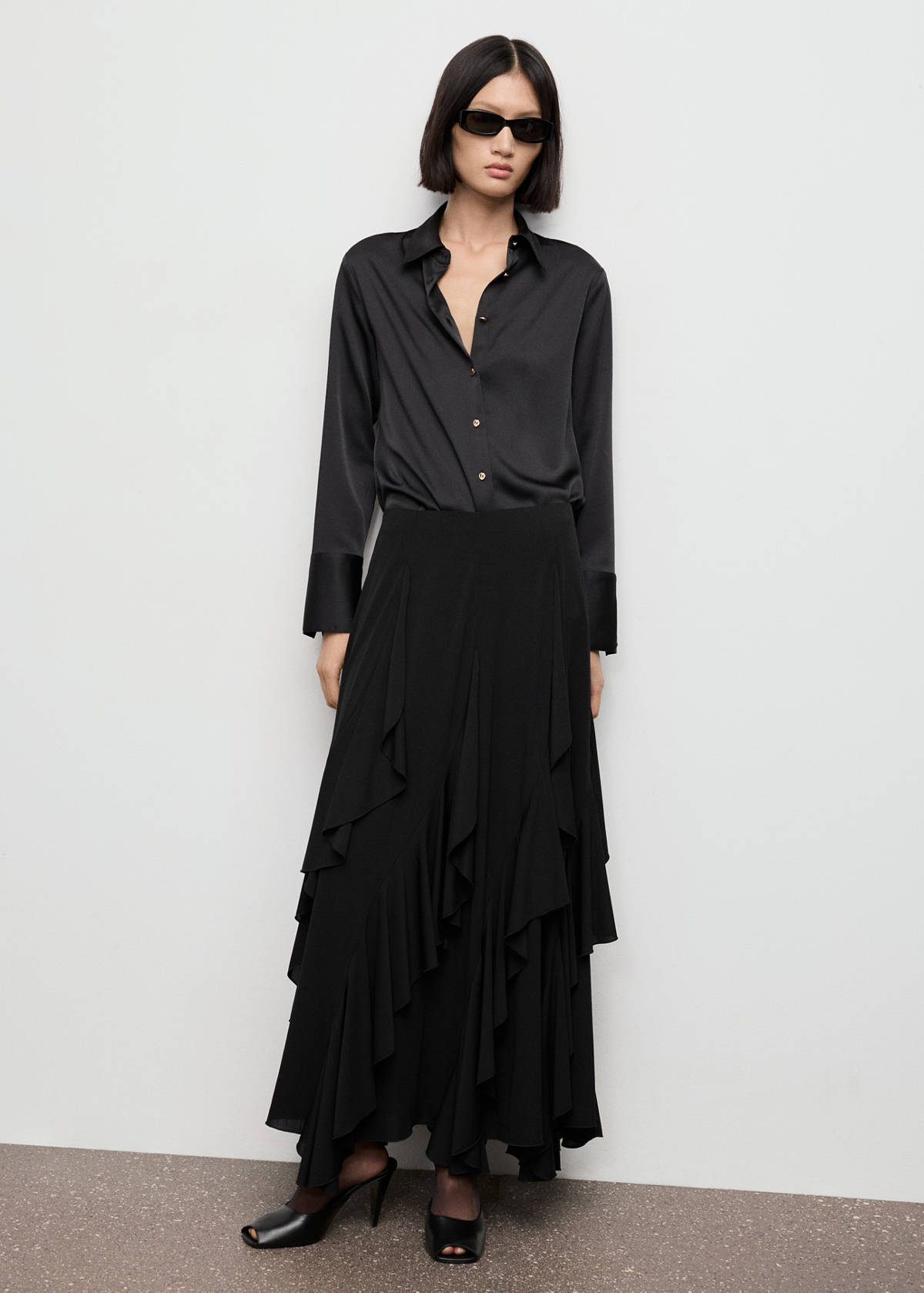 Shirt with abstract print — Black