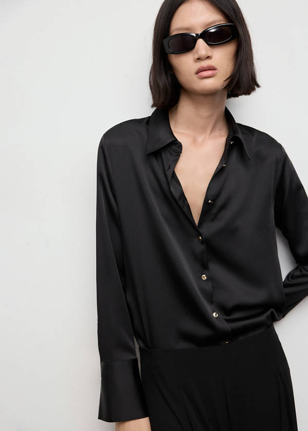 Shirt with abstract print — Black
