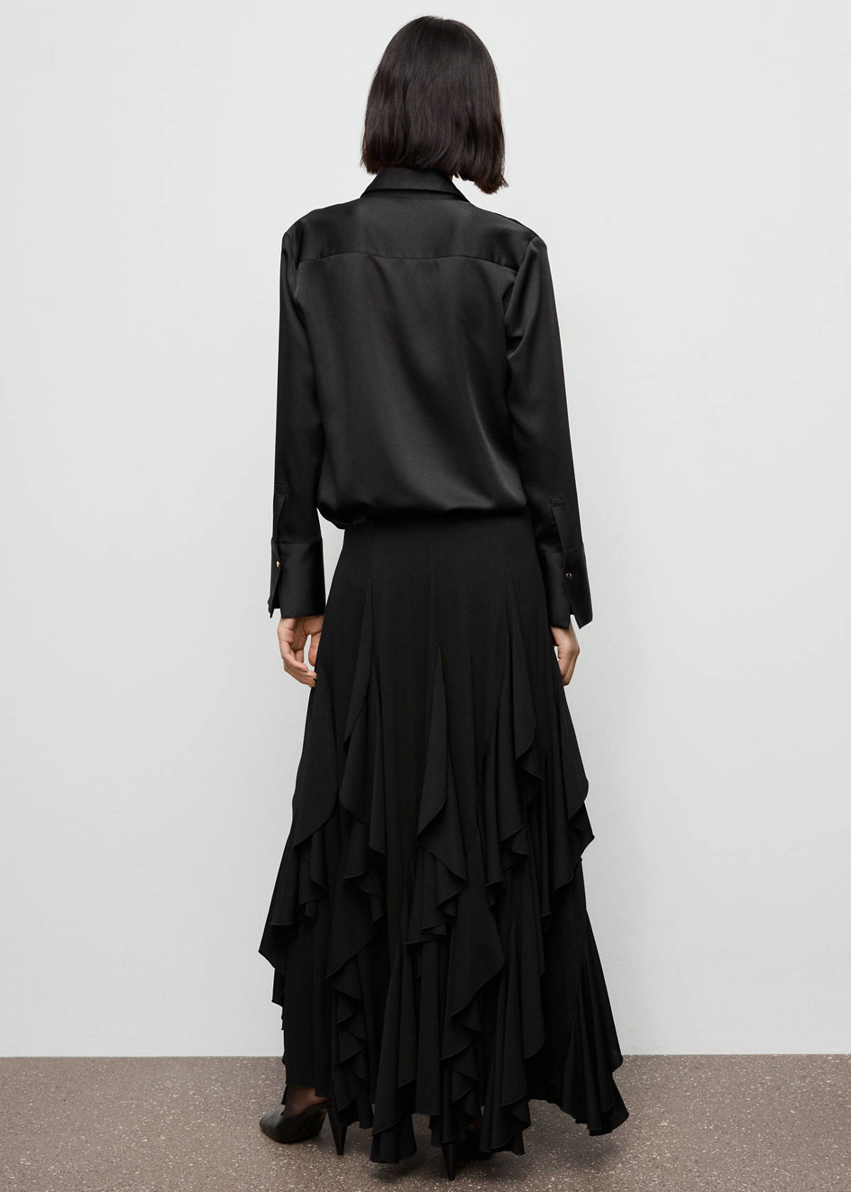 Shirt with abstract print — Black
