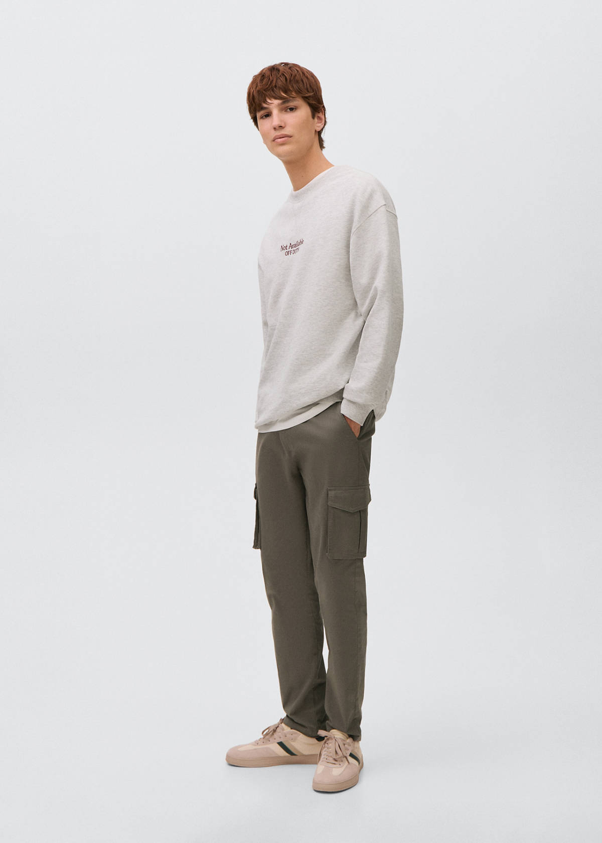 Printed cotton sweatshirt — Medium Heather Grey