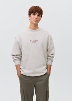 Printed cotton sweatshirt — Medium Heather Grey 1