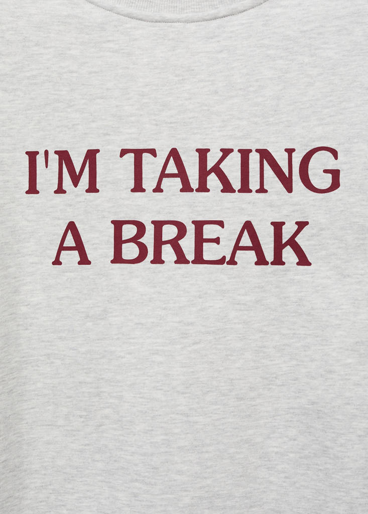 Printed cotton sweatshirt — Medium Heather Grey