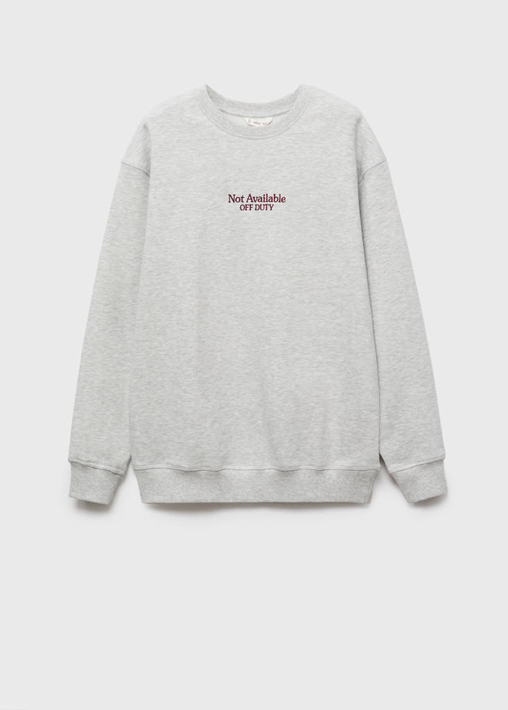 Printed cotton sweatshirt — Medium Heather Grey