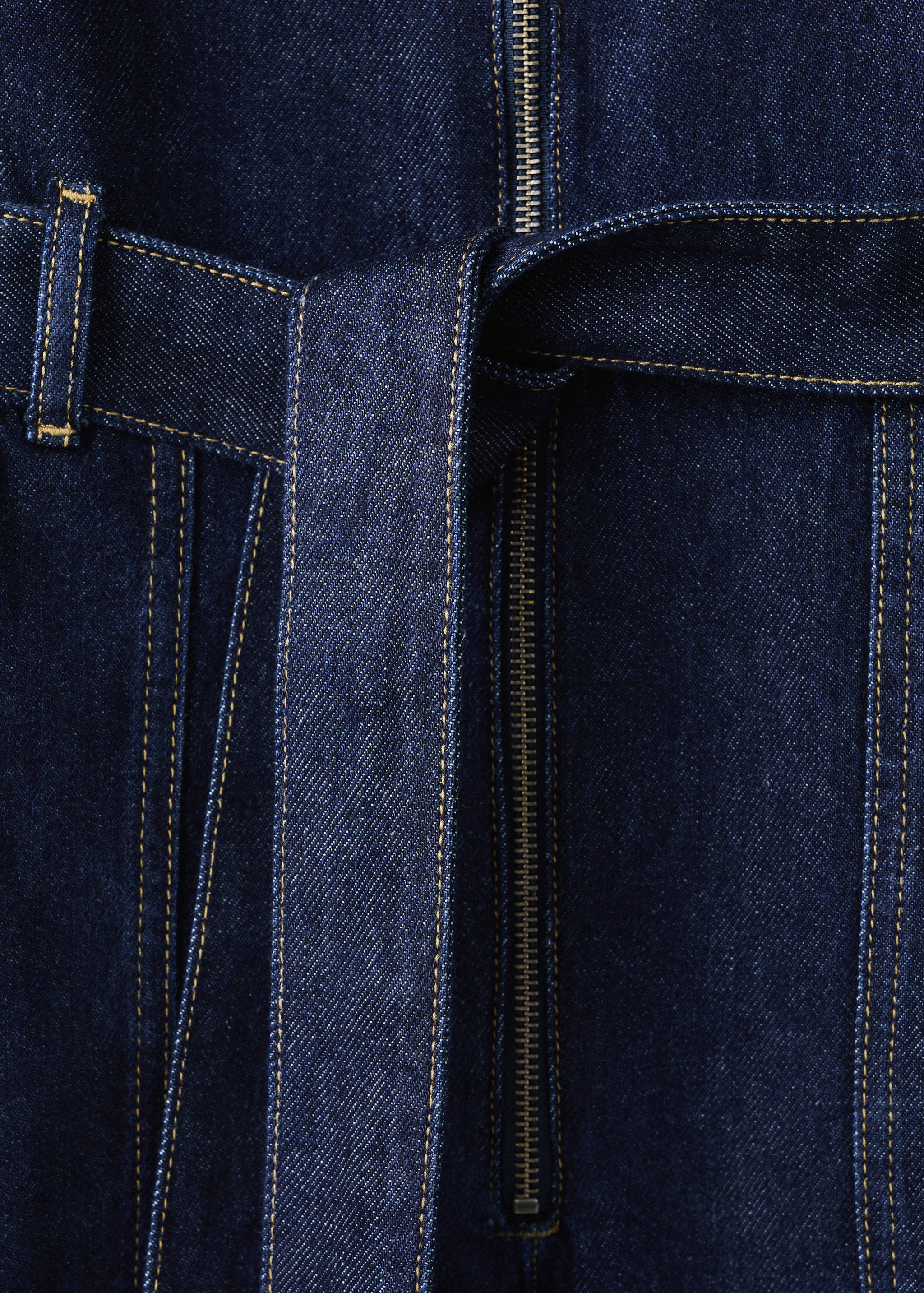 Belt denim jumpsuit - Details of the article 0