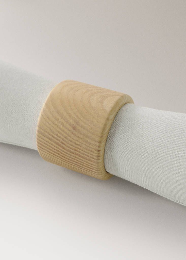 Set of 4 ash napkin holders — Sand