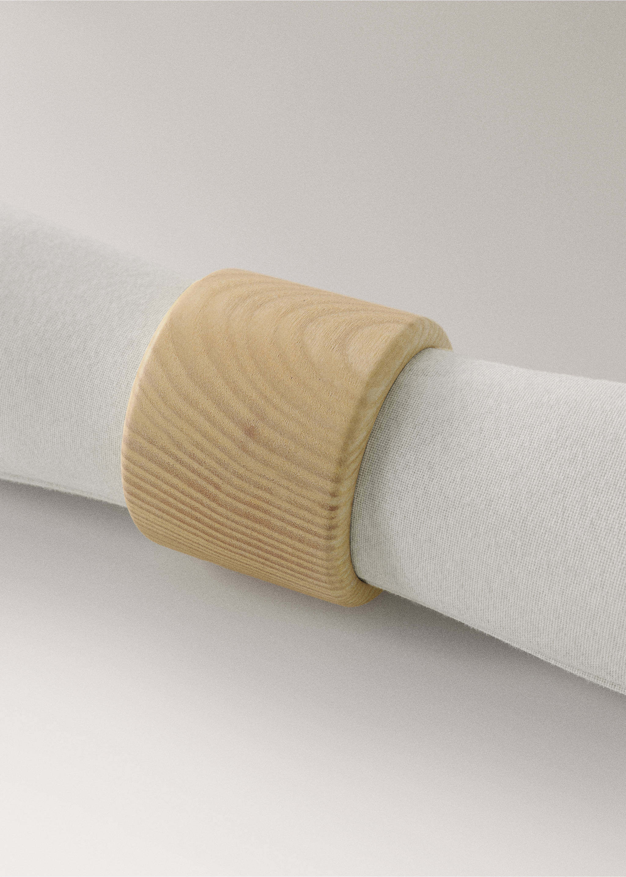 Set of 4 ash napkin holders - Details of the article 2, Sand. Ref: 17085806-00.