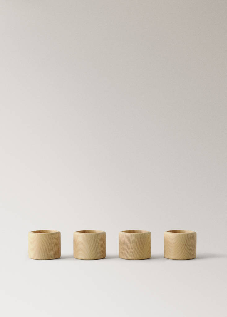 Set of 4 ash napkin holders — Sand