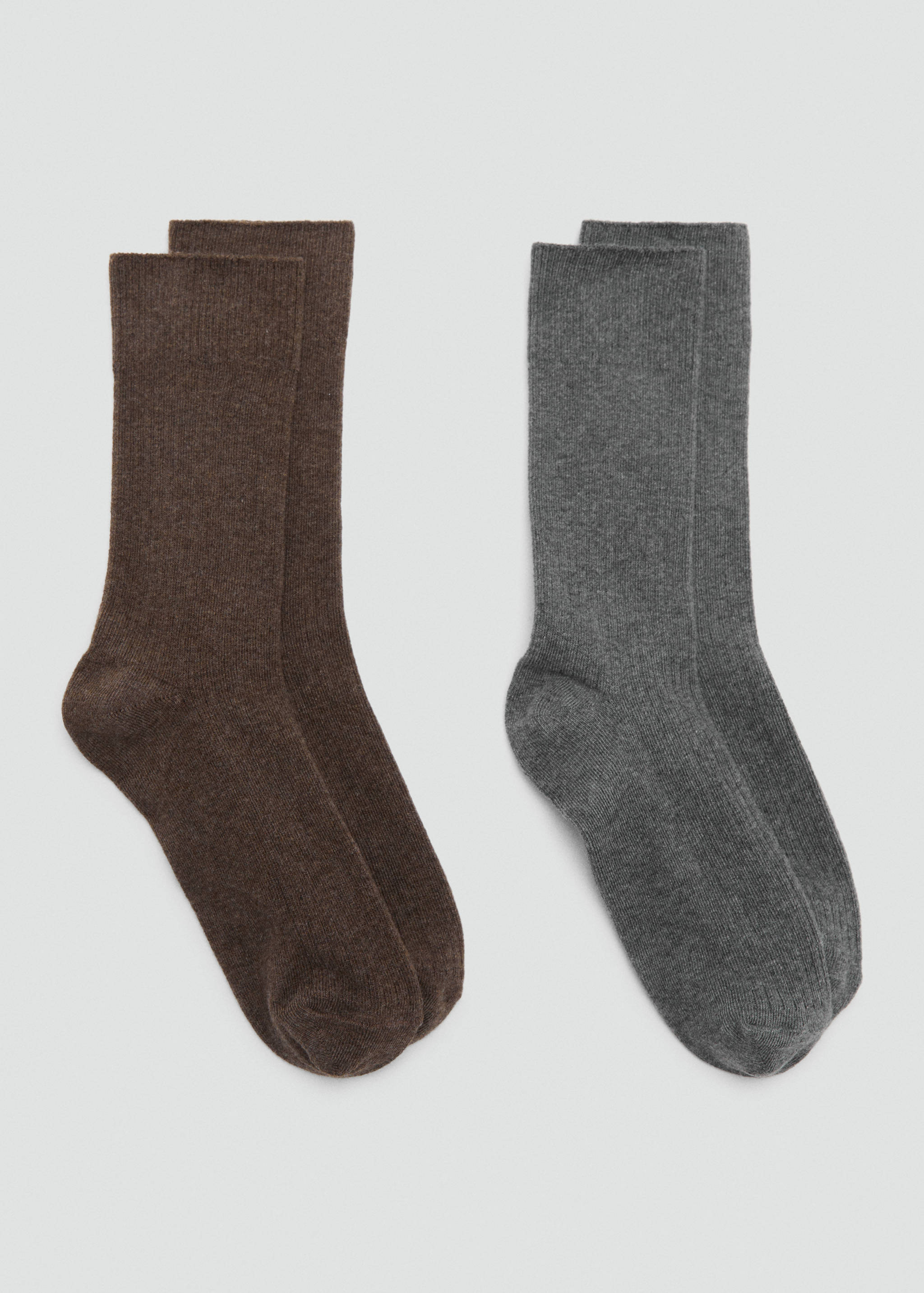 Pack of 2 ribbed cotton socks - Article without model