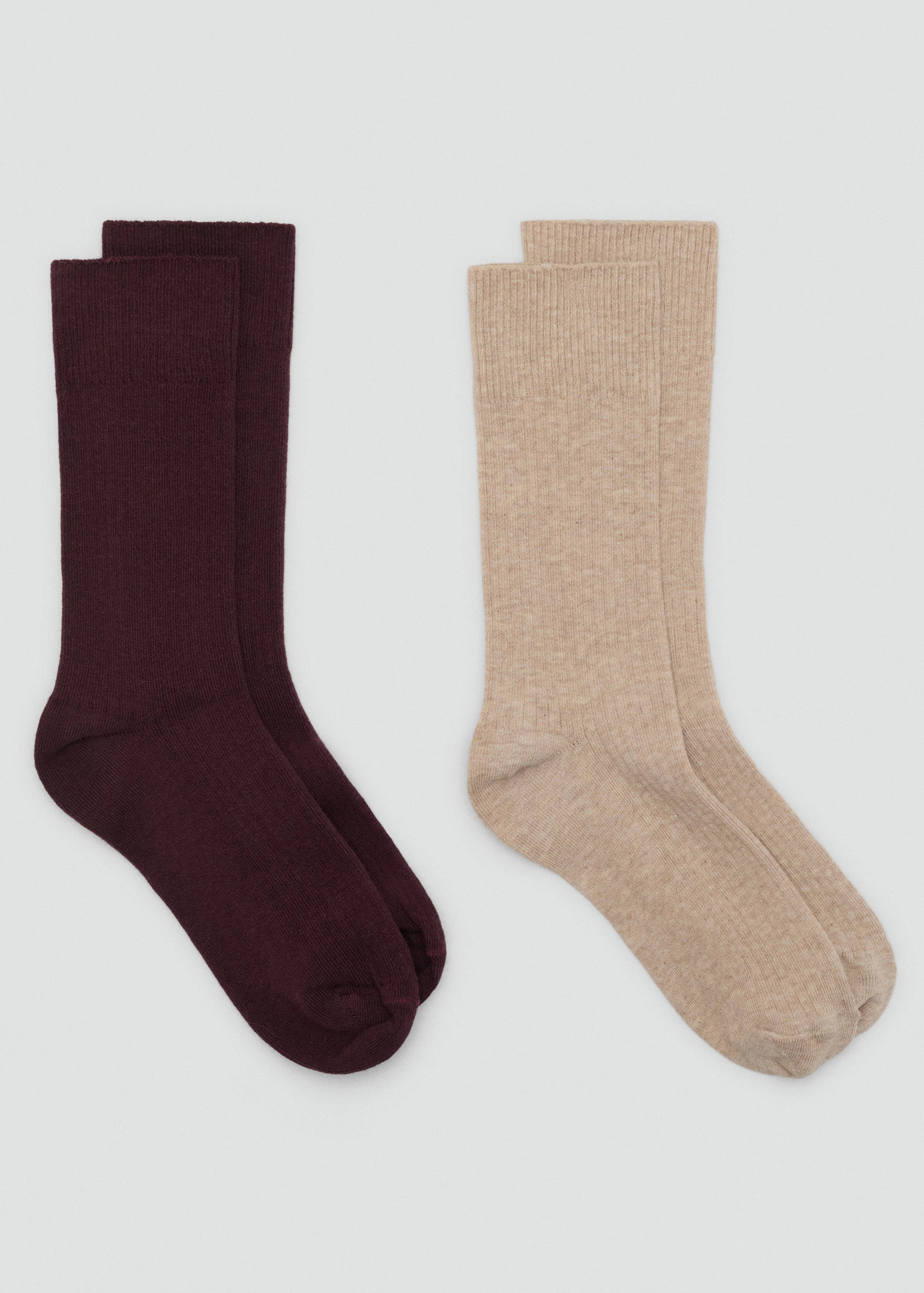 Pack of 2 ribbed cotton socks - Article without model