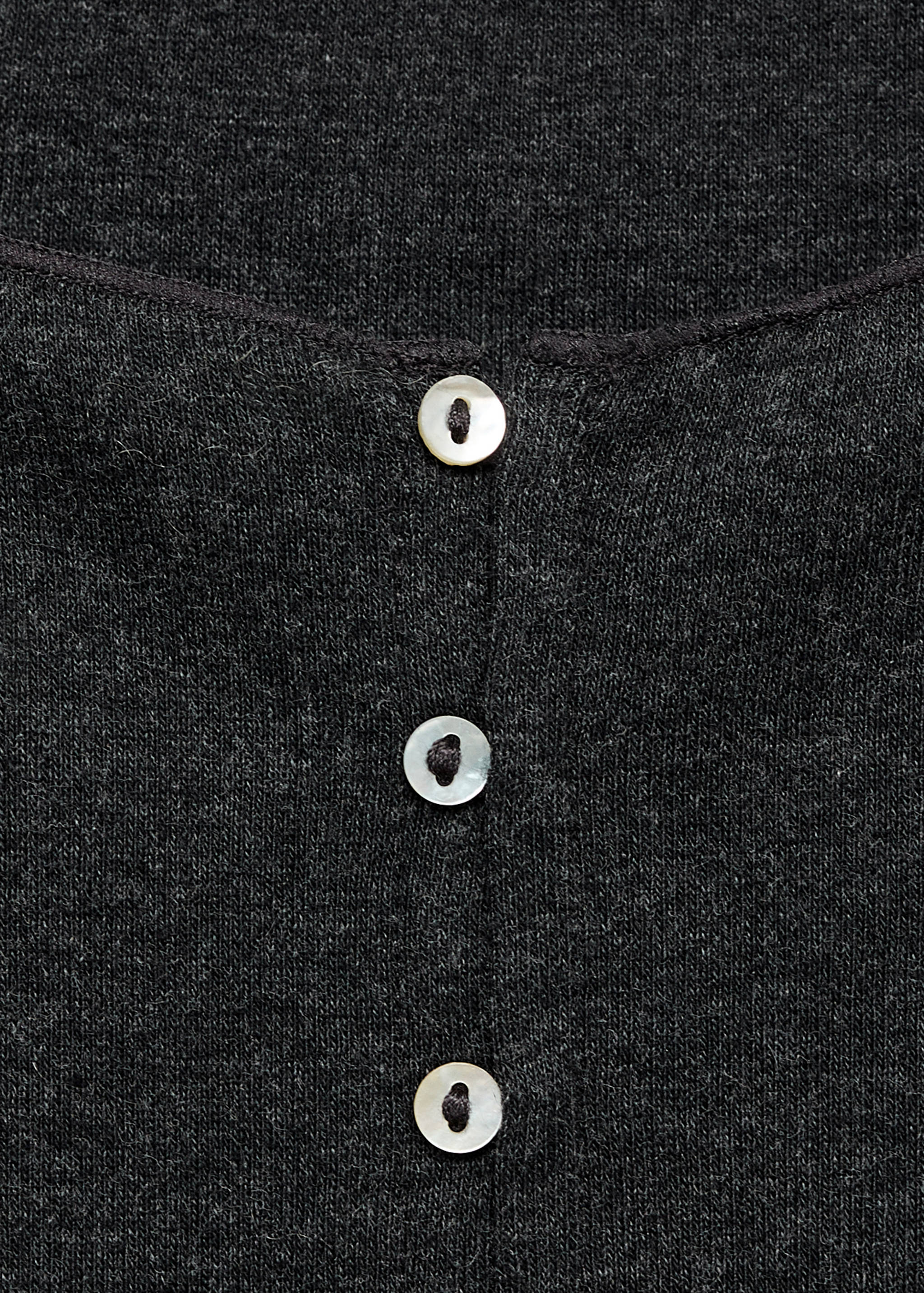 Boat neck cardigan with buttons - Details of the article 8