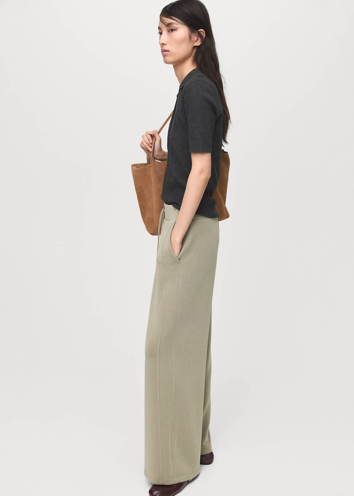 Drawstring jogger trousers — Khaki