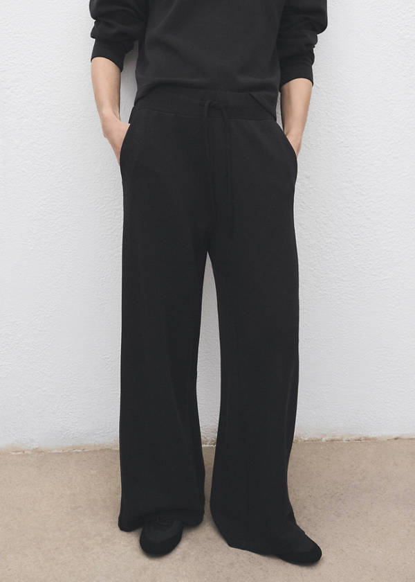 Drawstring jogger trousers — Black