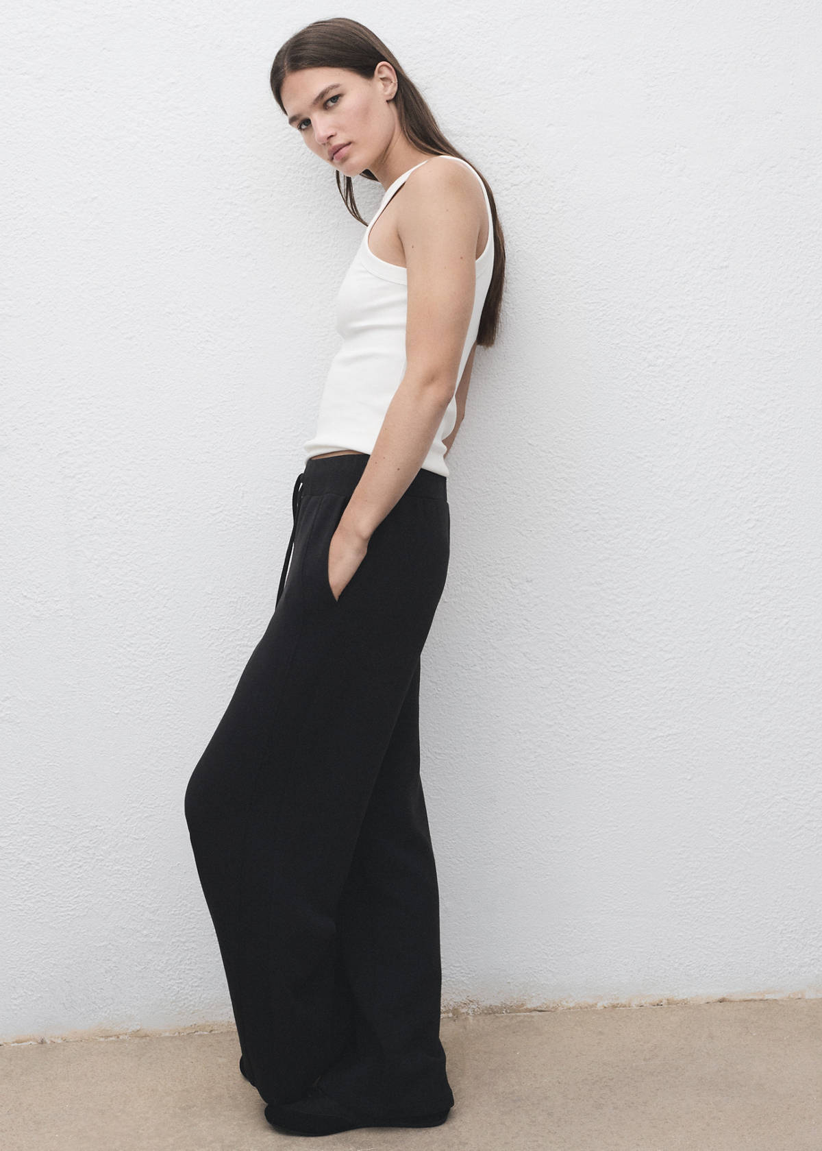 Drawstring jogger trousers — Black