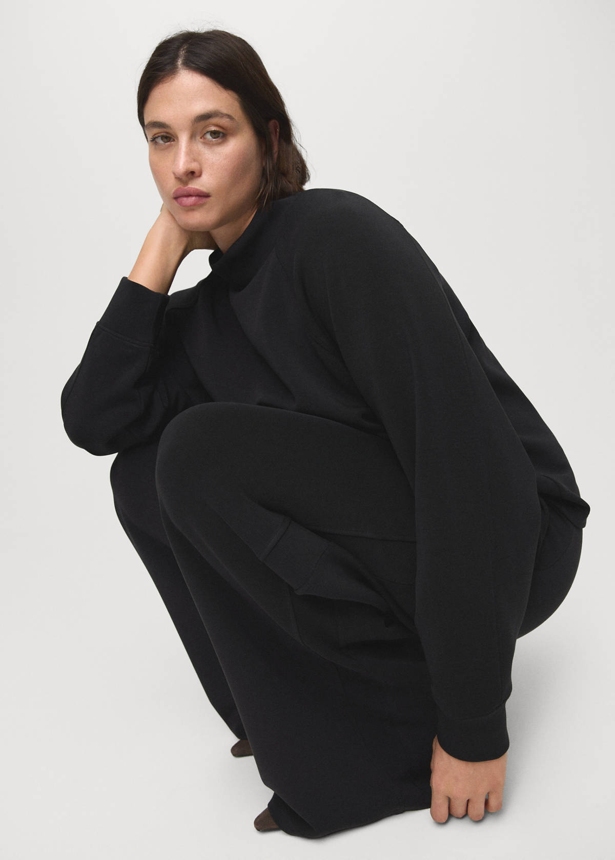 Drawstring jogger trousers — Black