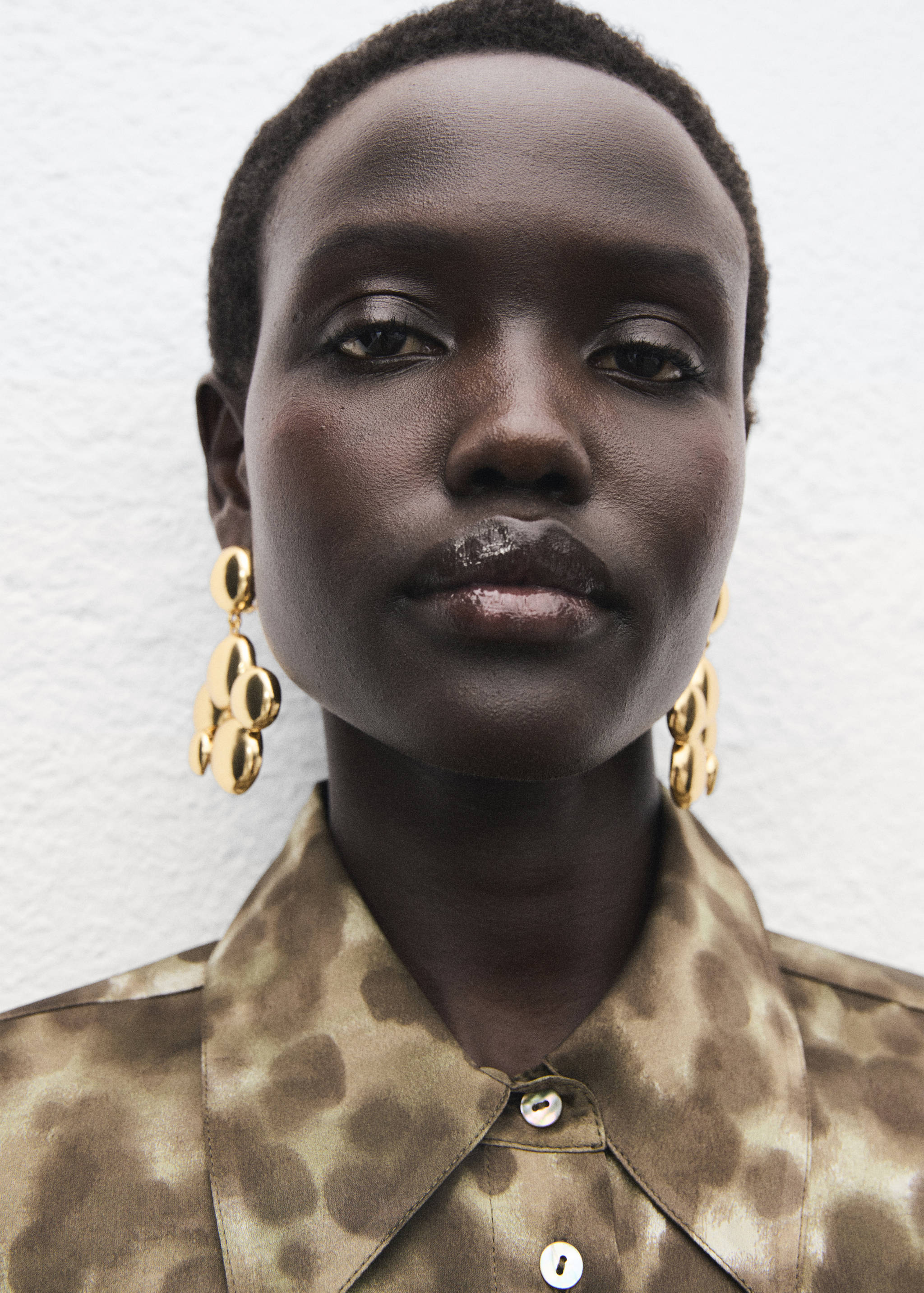 Satin print shirt - Details of the article 1