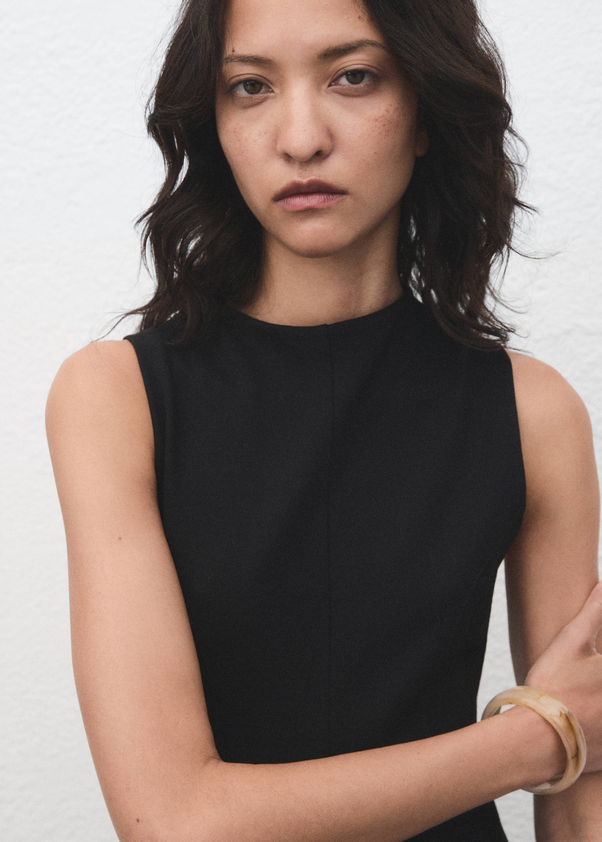 Midi-dress with stitching - Details of the article 1