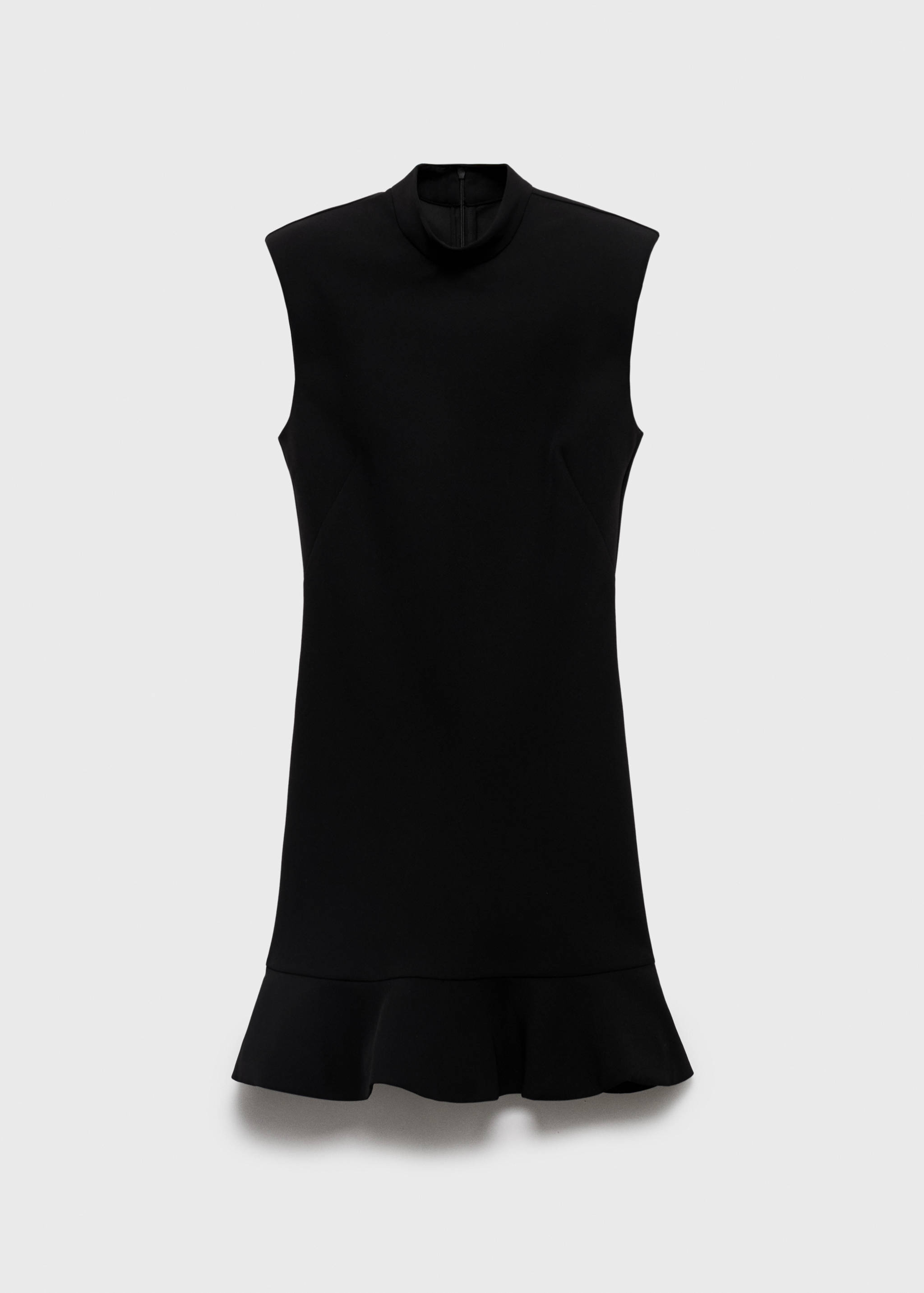 High-neck dress with ruffle - Article without model