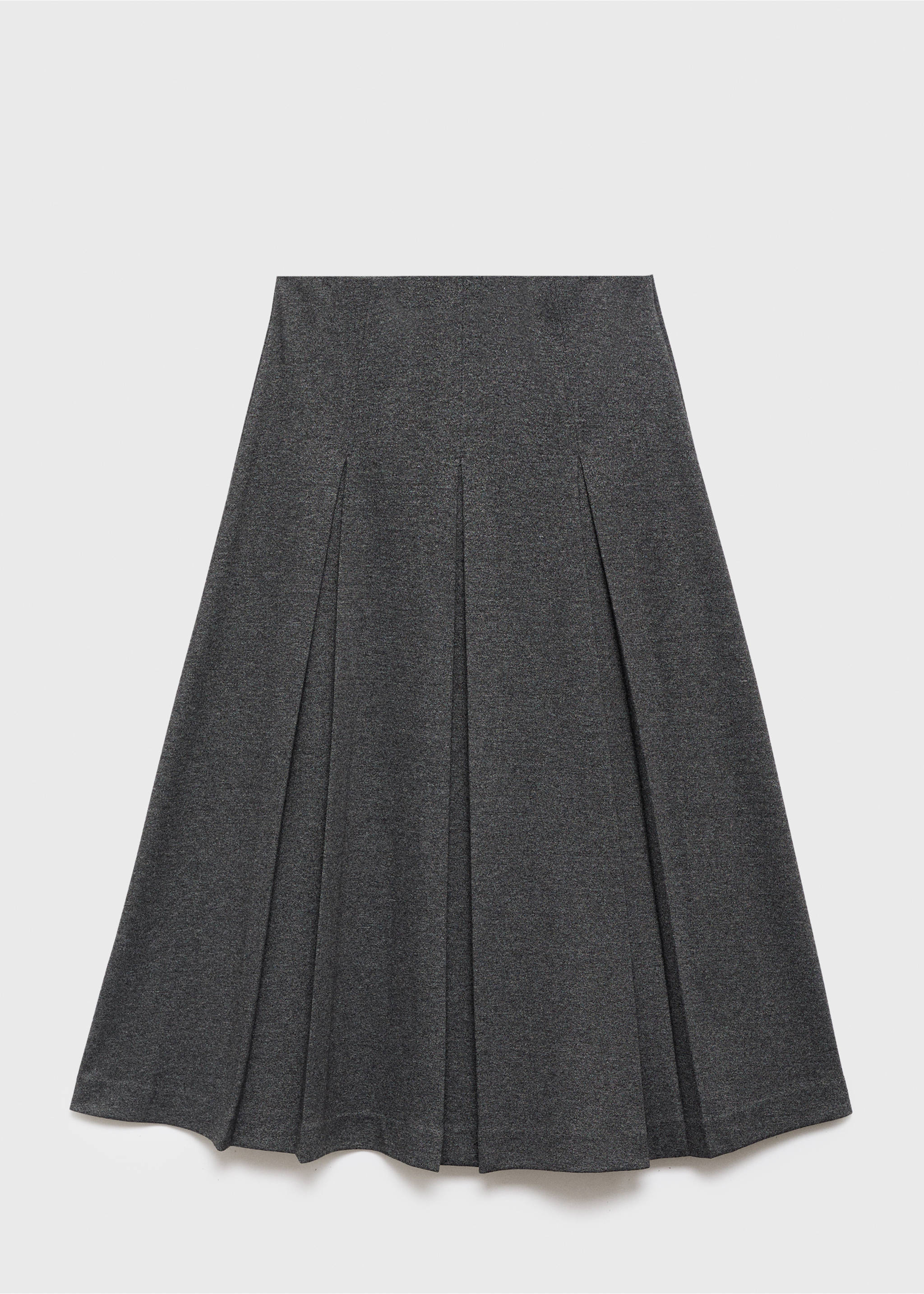 Pleated A-line skirt - Article without model, Grey. Ref: 17085817-00.