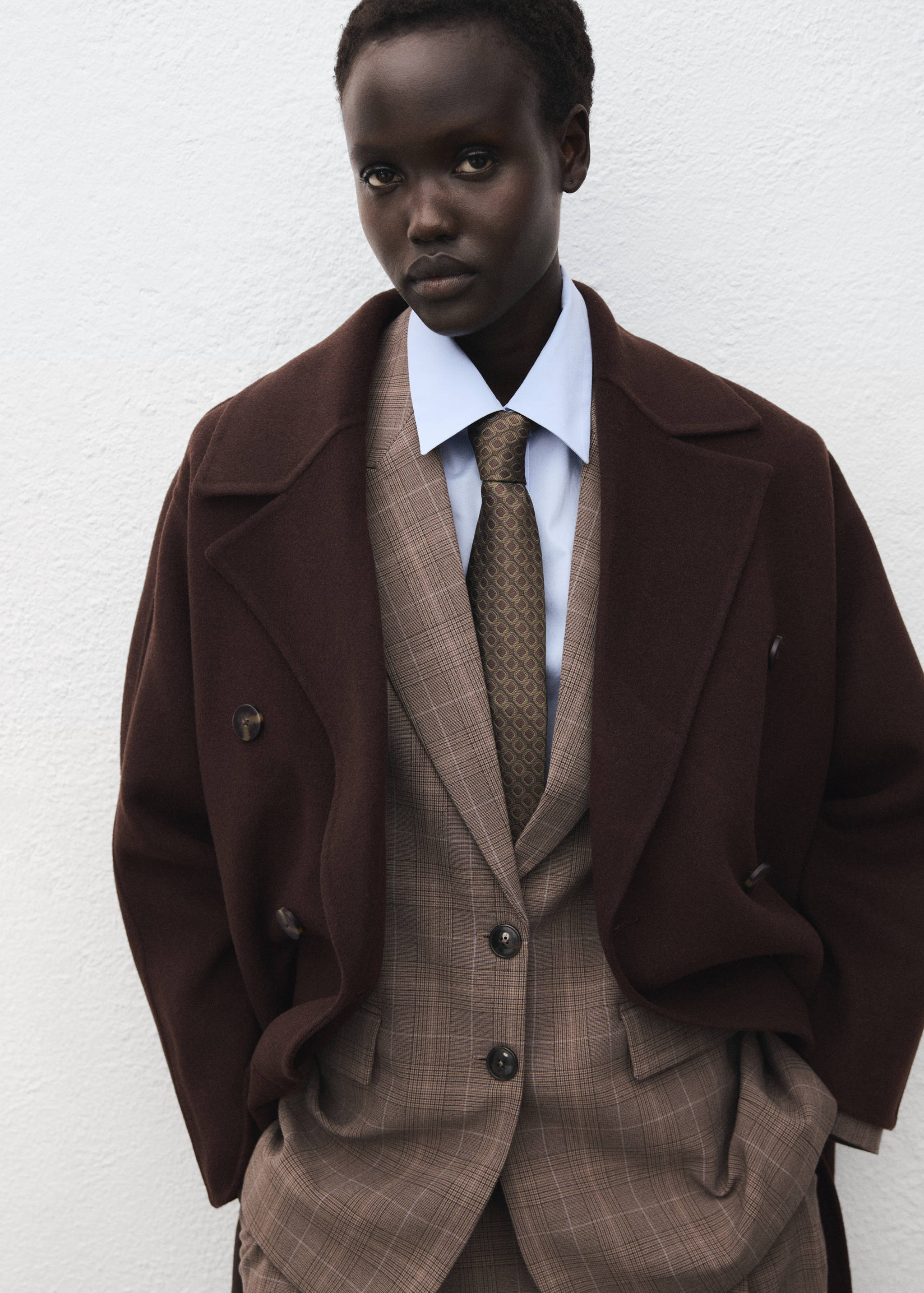 Handmade oversized wool coat - Medium plane