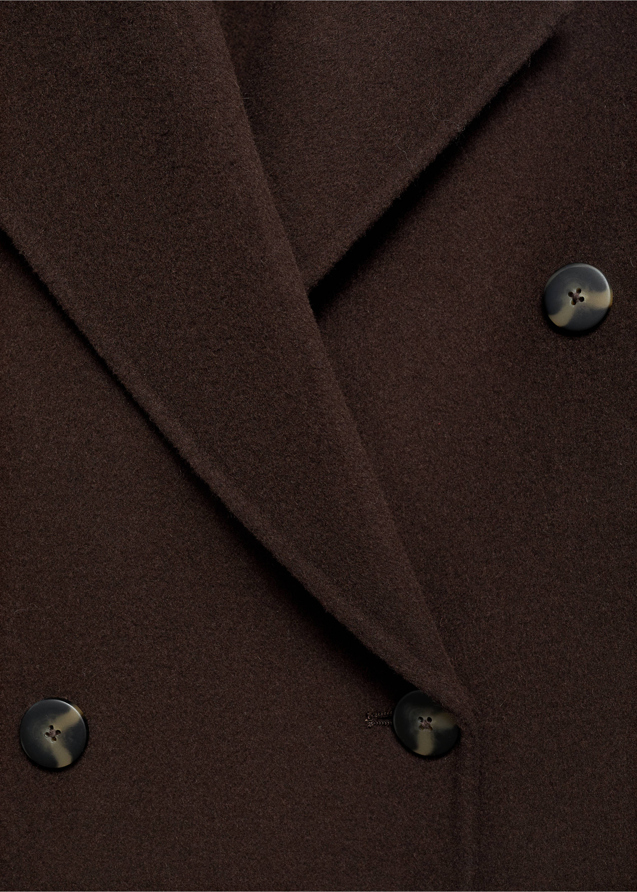 Handmade oversized wool coat - Details of the article 0, Chocolate. Ref: 17085818-00.