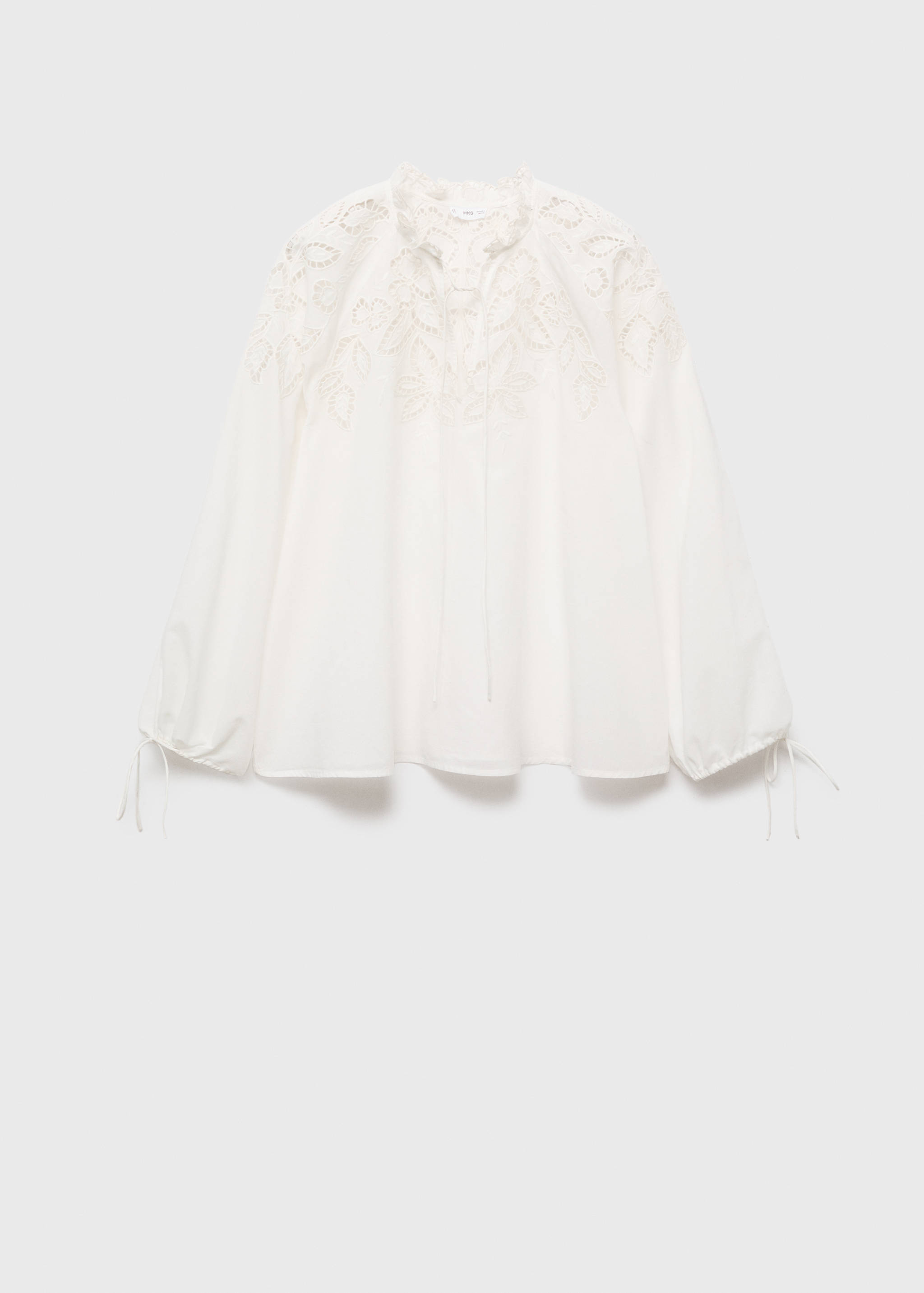 Embroidered blouse with bows - Article without model