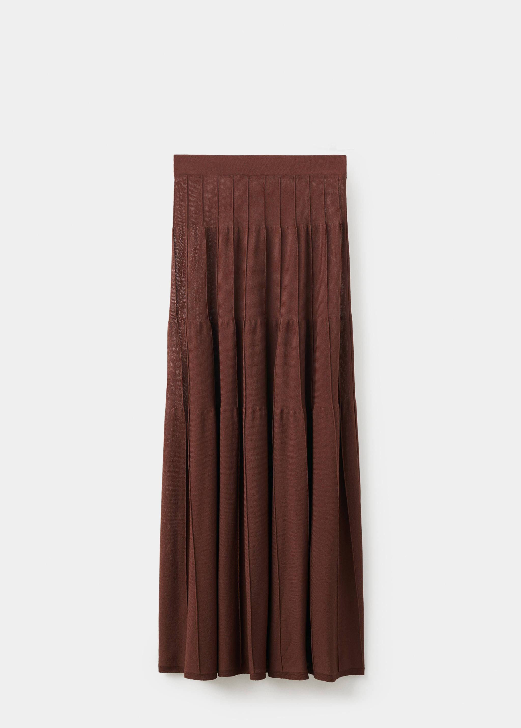 Knitted long skirt with seam detail - Article without model
