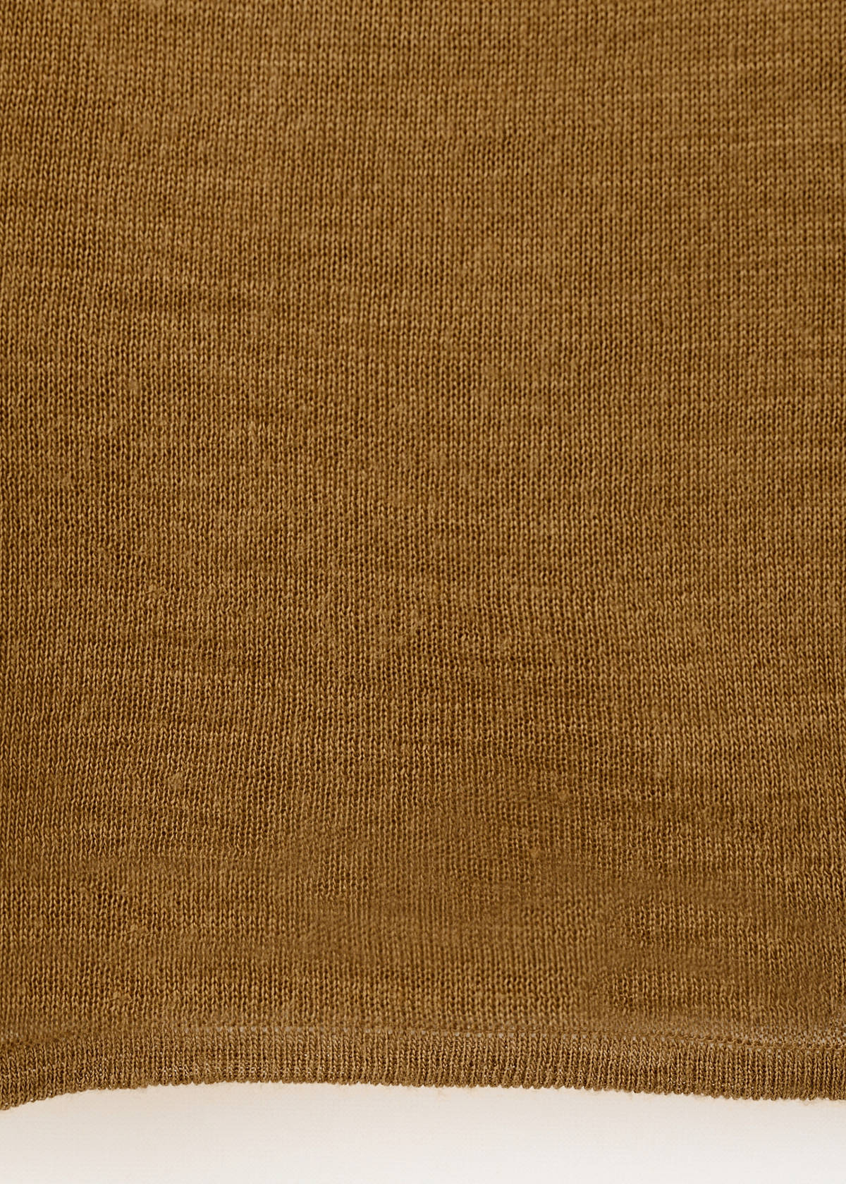 Wool-blend lace top — Ochre