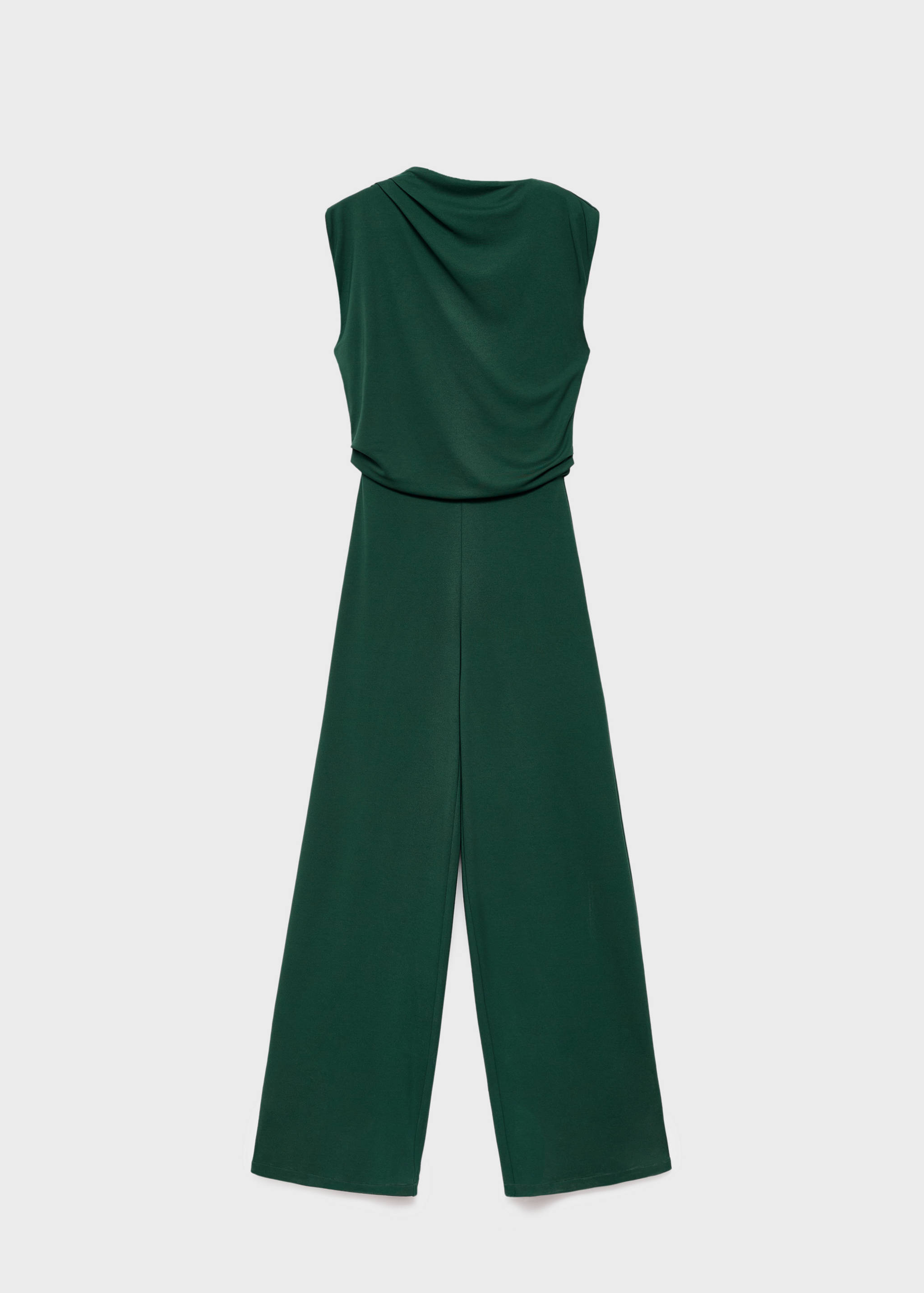 Straight-fit jumpsuit with draped neckline - Article without model