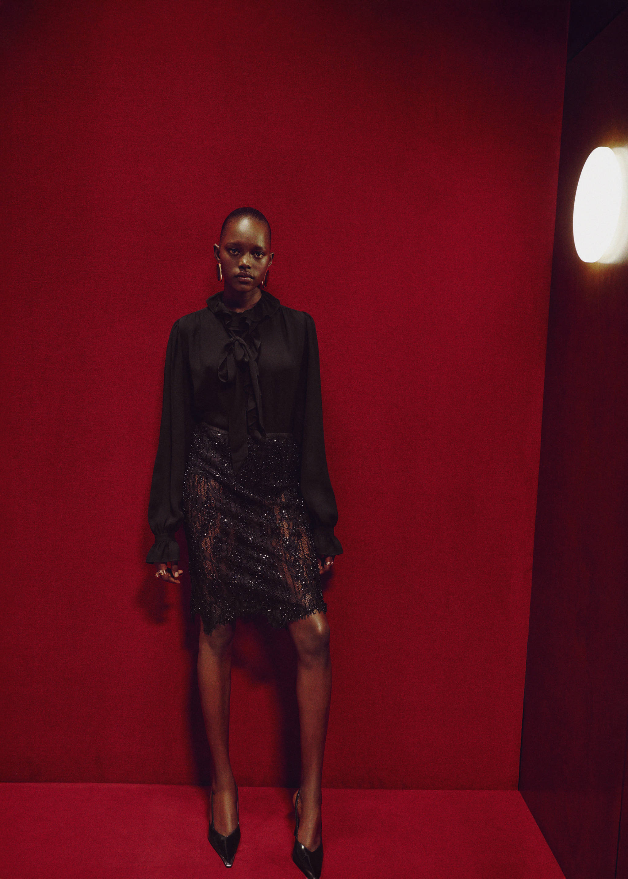 Blouse volants foulard - Plan général