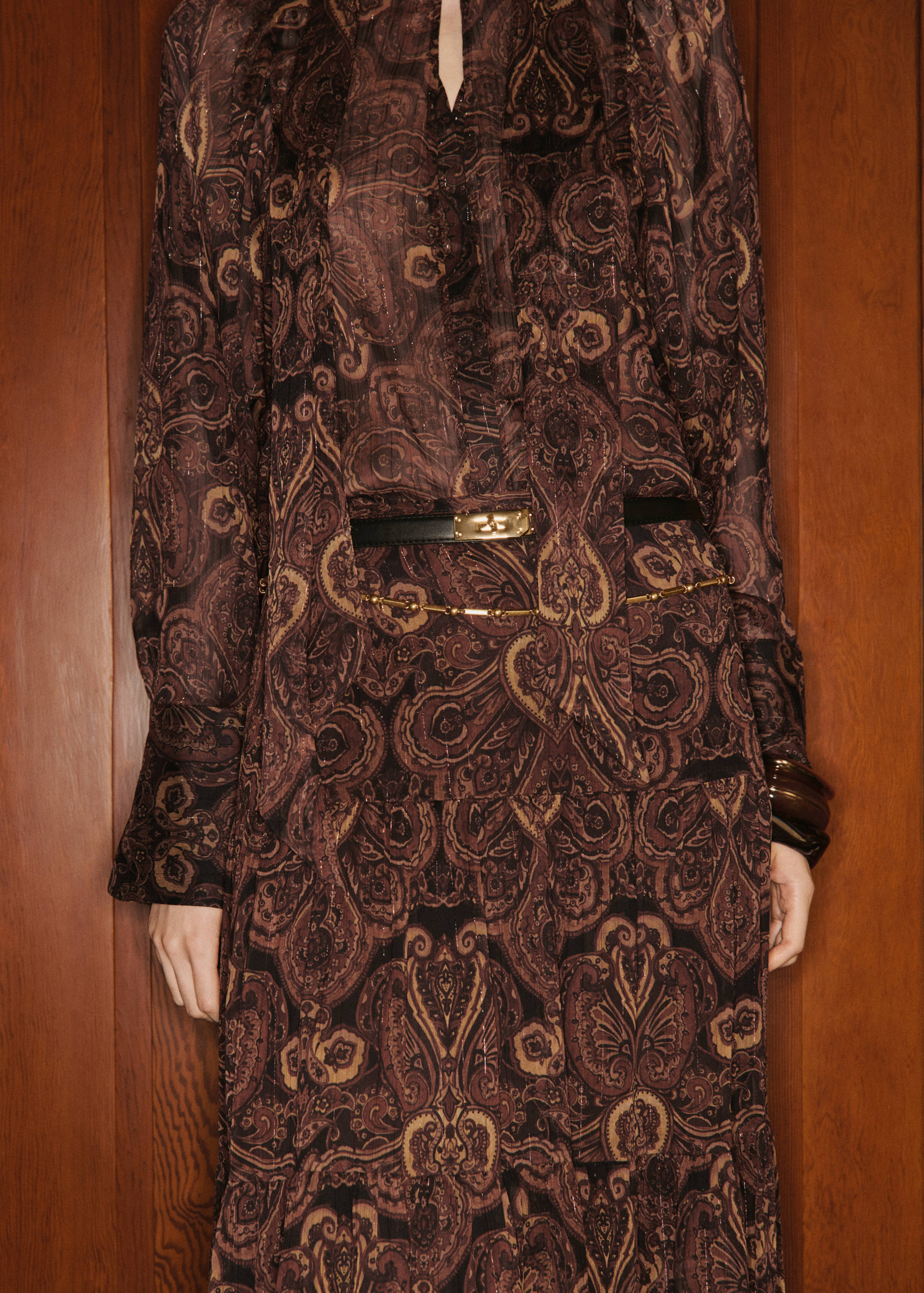 A-line skirt with paisley print - Medium plane