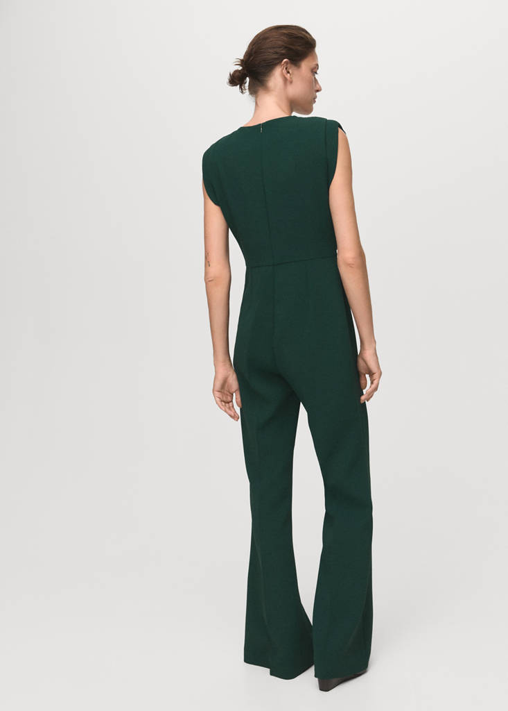 Ruched long jumpsuit — Green