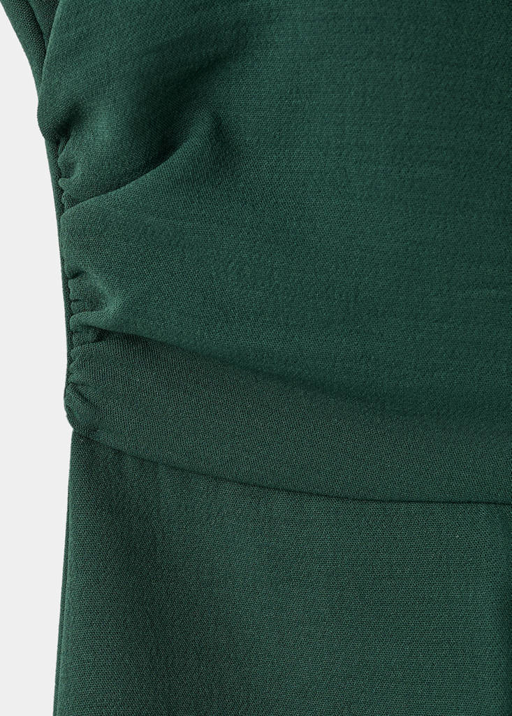 Ruched long jumpsuit — Green