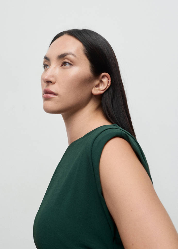 Ruched long jumpsuit — Green