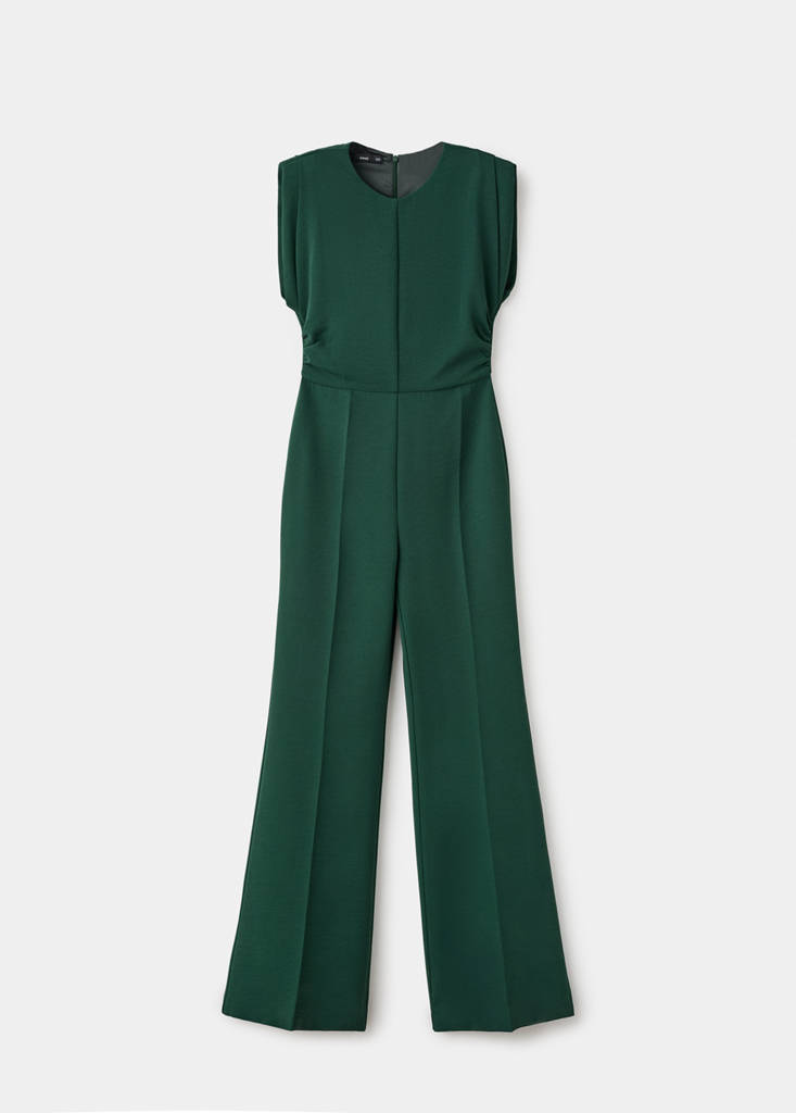 Ruched long jumpsuit — Green