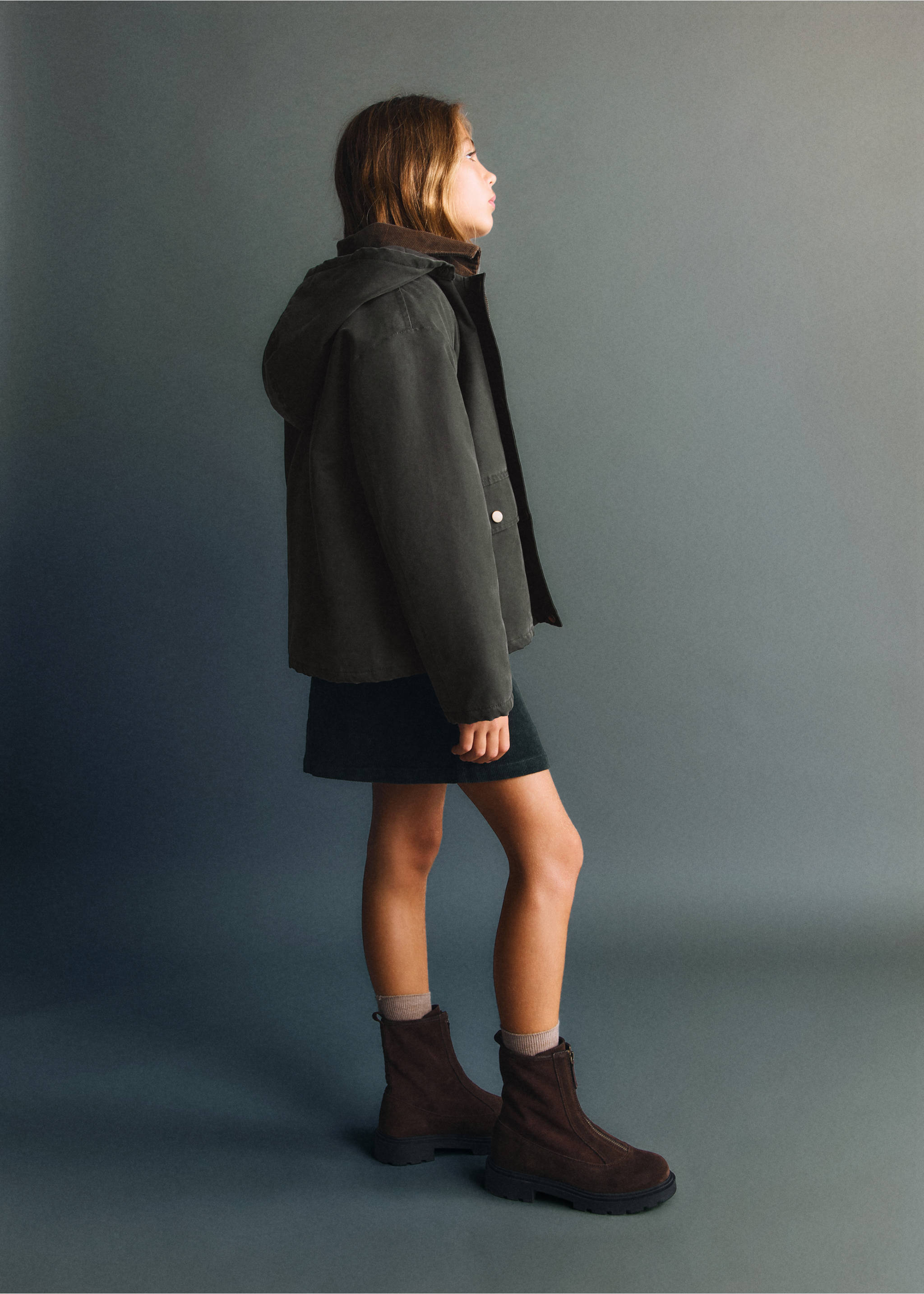 打蜡效果连帽外套 - null, 卡其. Ref: 17085967-00.