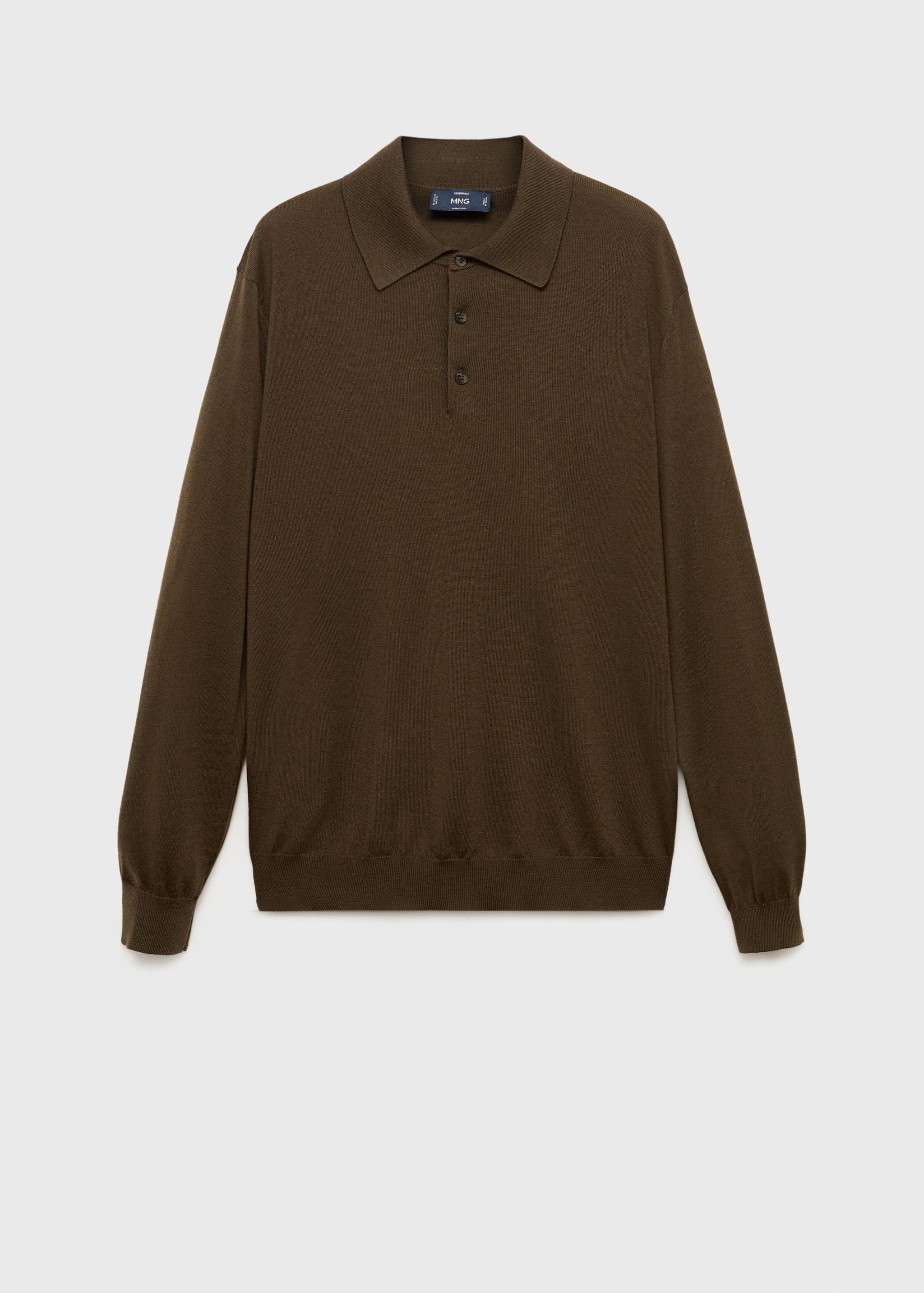 100% merino wool polo jumper - Article without model