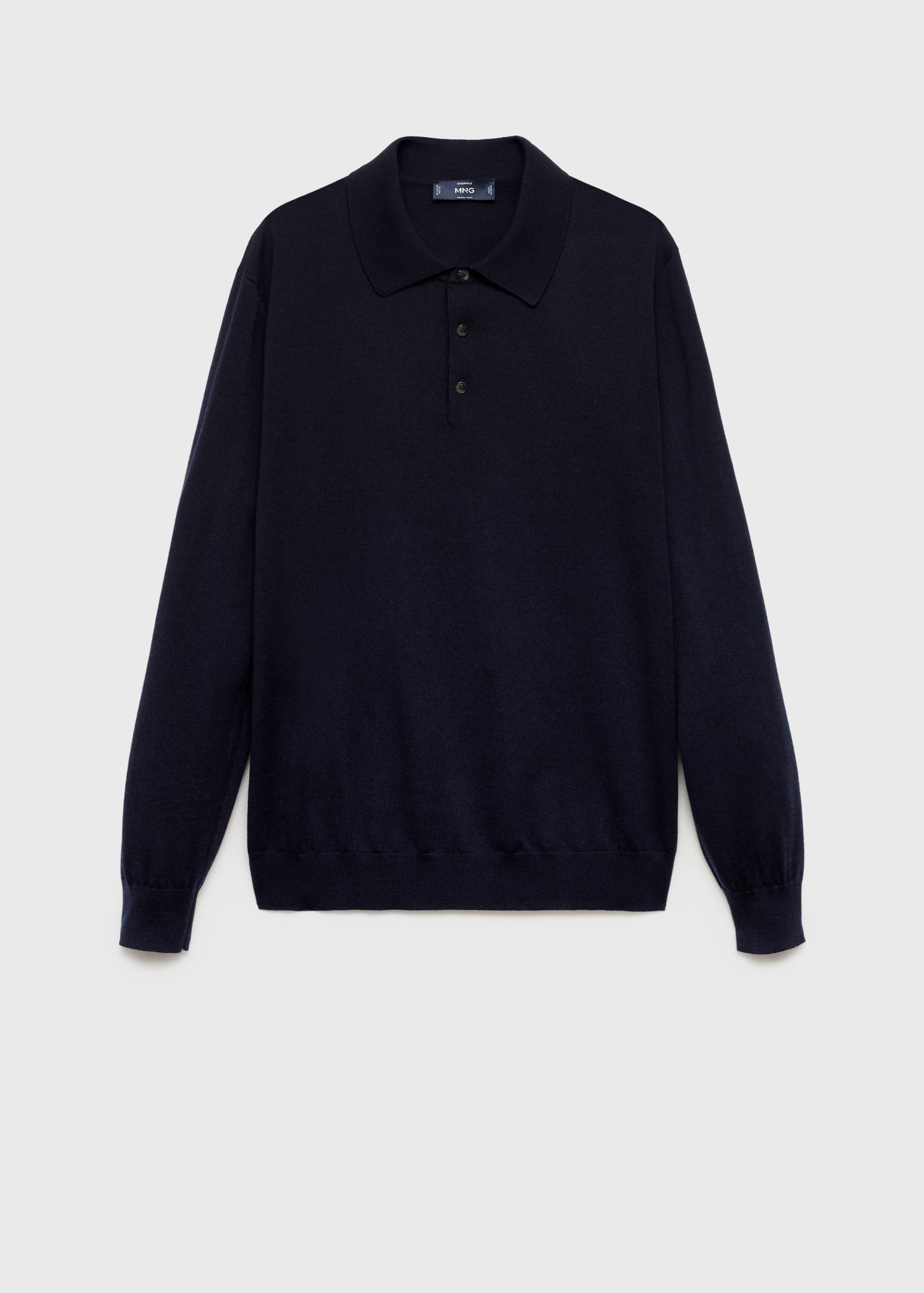100% merino wool polo jumper - Article without model