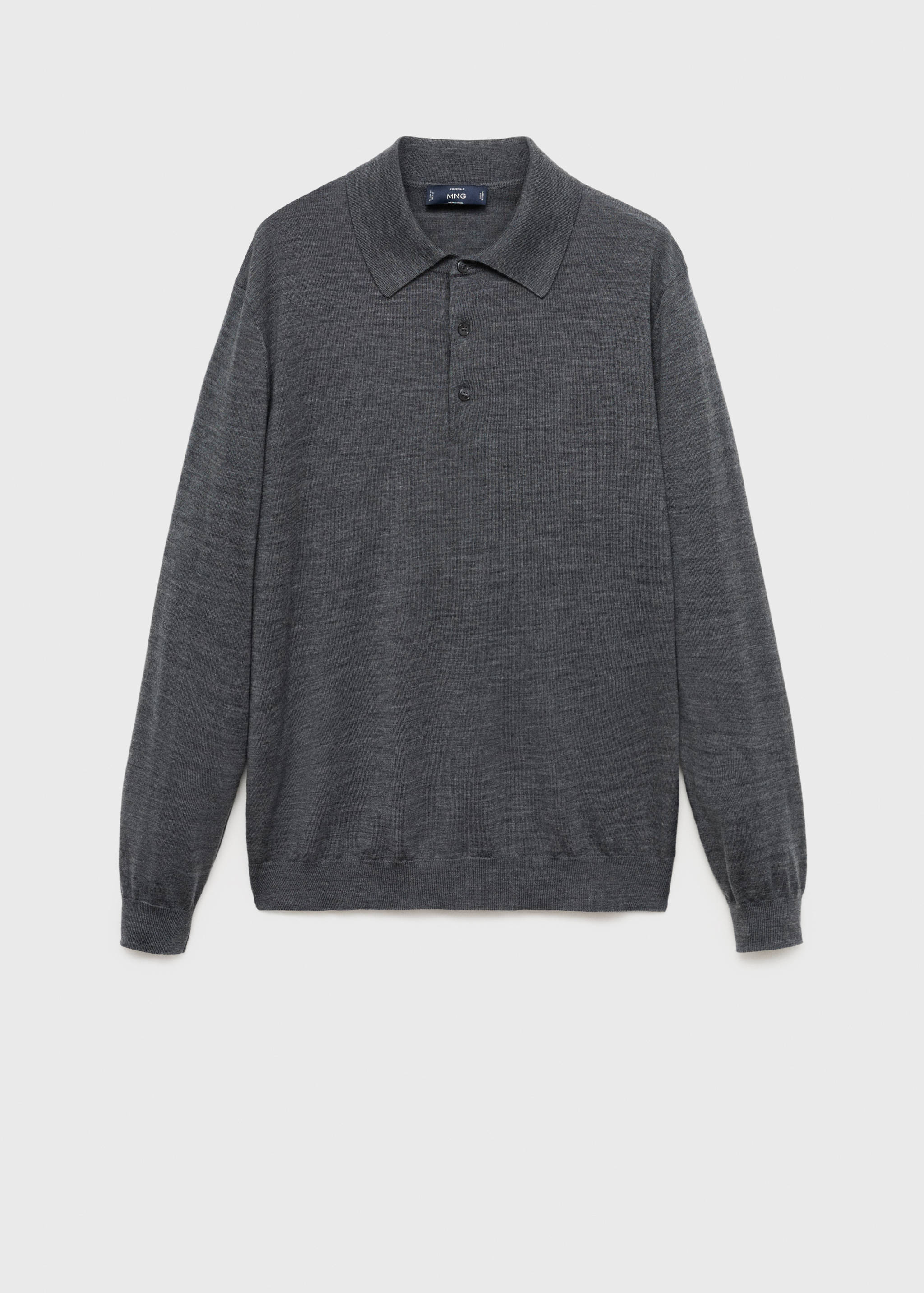 100% merino wool polo jumper - Article without model