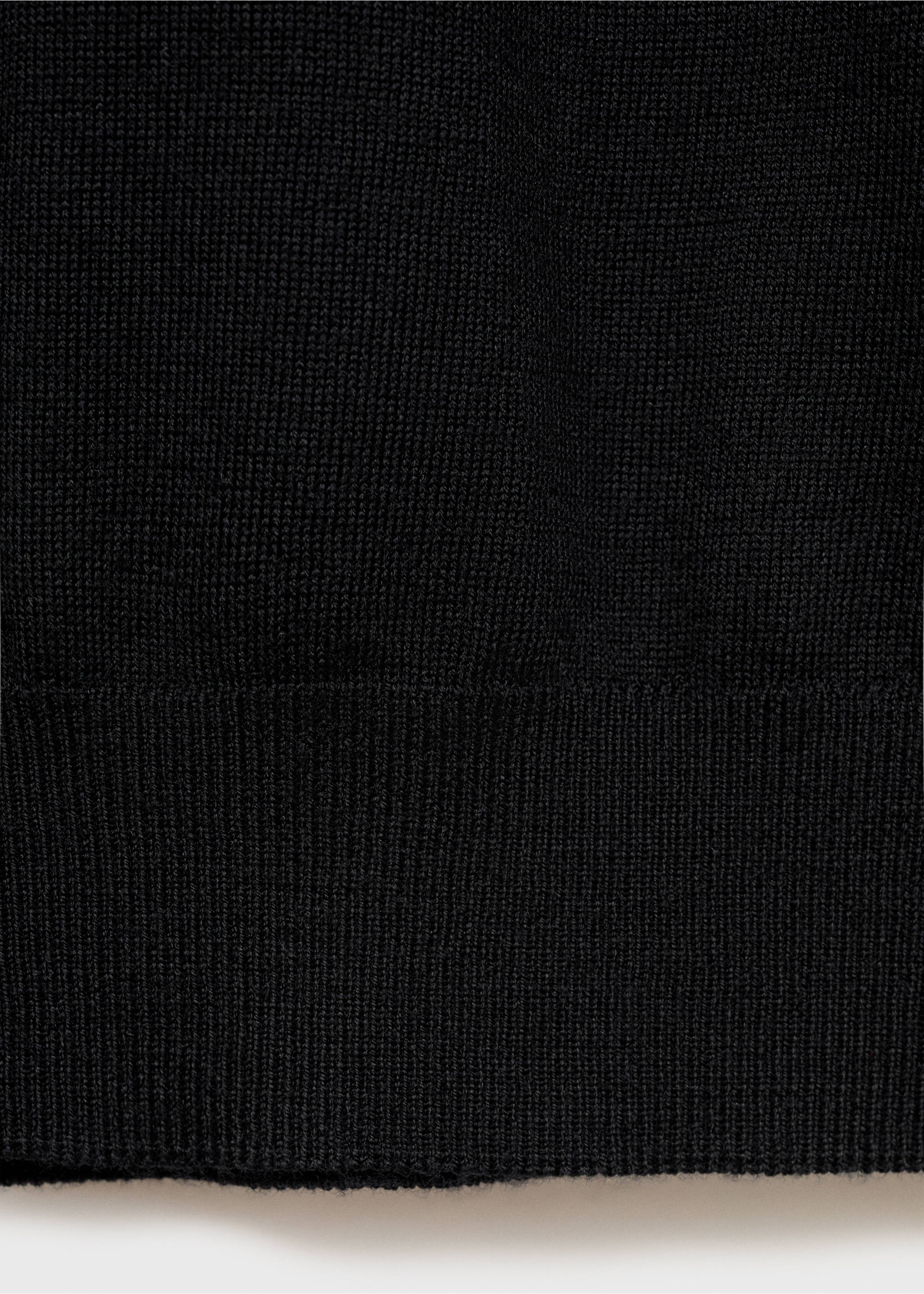 100% merino wool polo sweater - Details of the article 0, Black. Ref: 17085970-00.