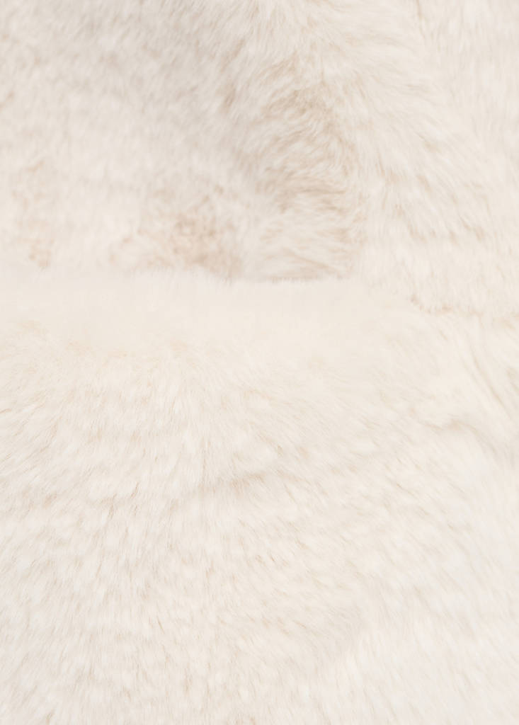Fur-effect cape gilet — Ecru
