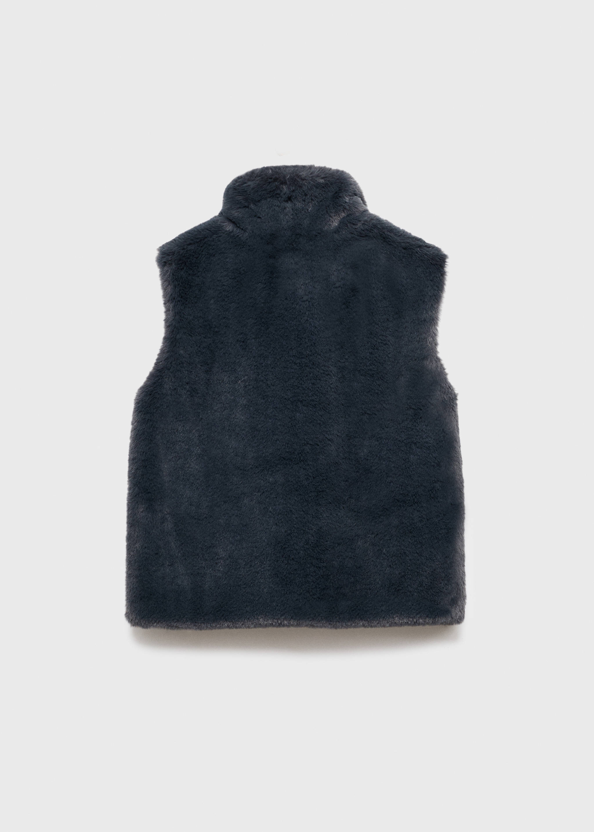 Fur-effect cape gilet - Reverse of the article