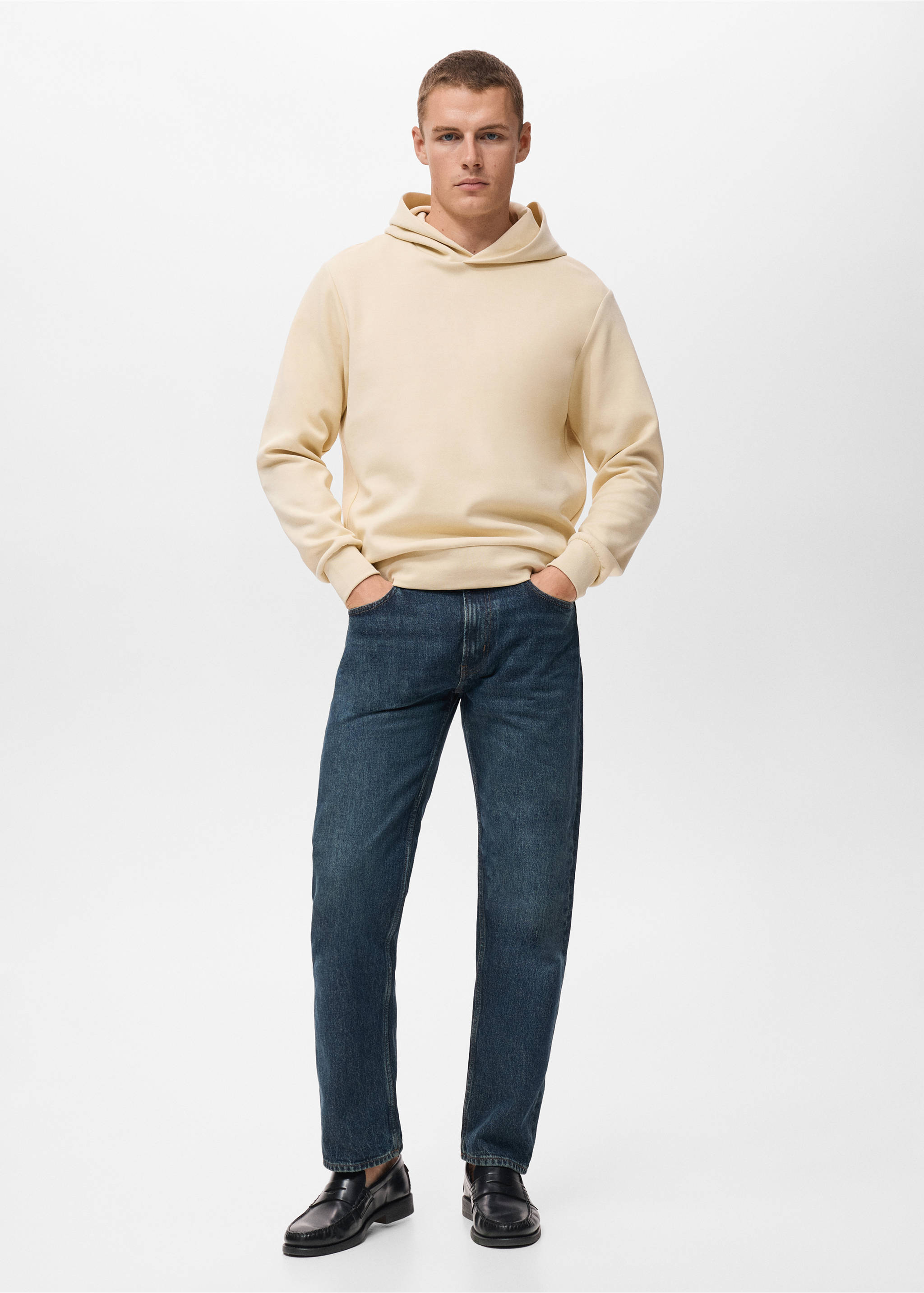 Sudadera capucha regular fit - Plano general, Crudo. Ref: 17085972-00.