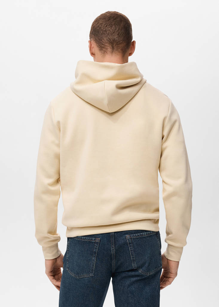 Regular-fit hoodie — Ecru