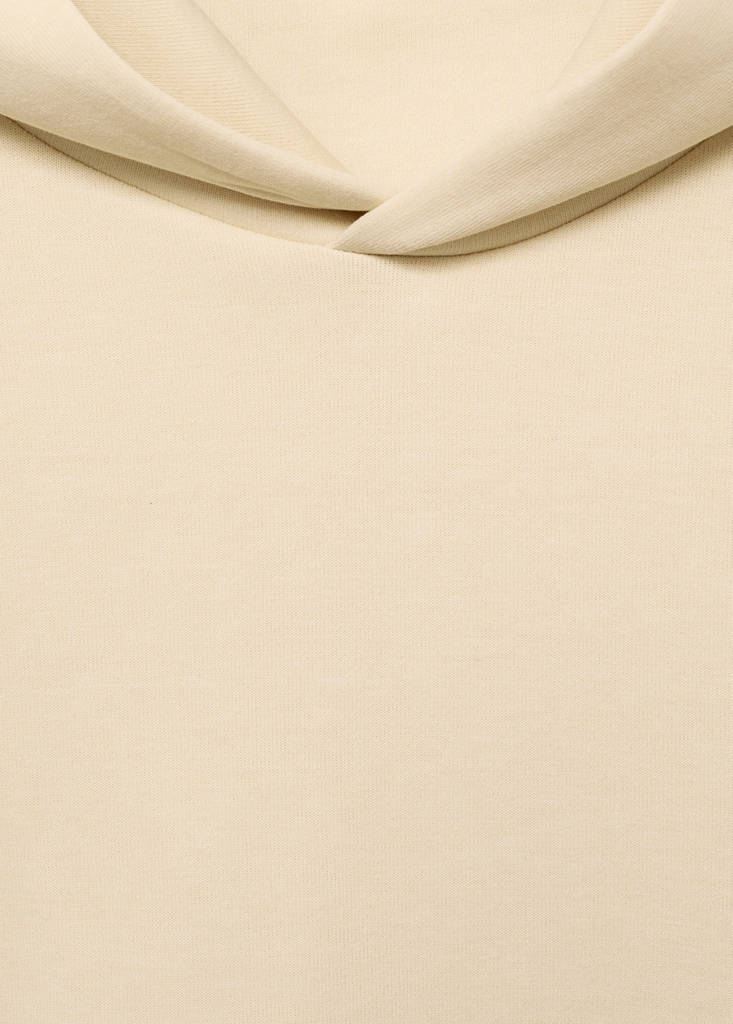 Regular-fit hoodie — Ecru