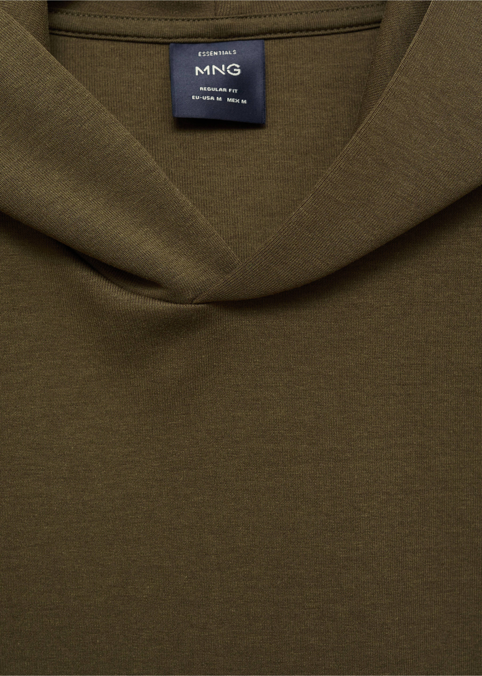 Sudadera capucha regular fit - Detalle del artículo 8, Oliva. Ref: 17085972-00.