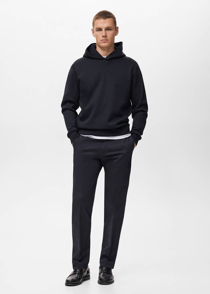 Regular-fit hoodie — Navy