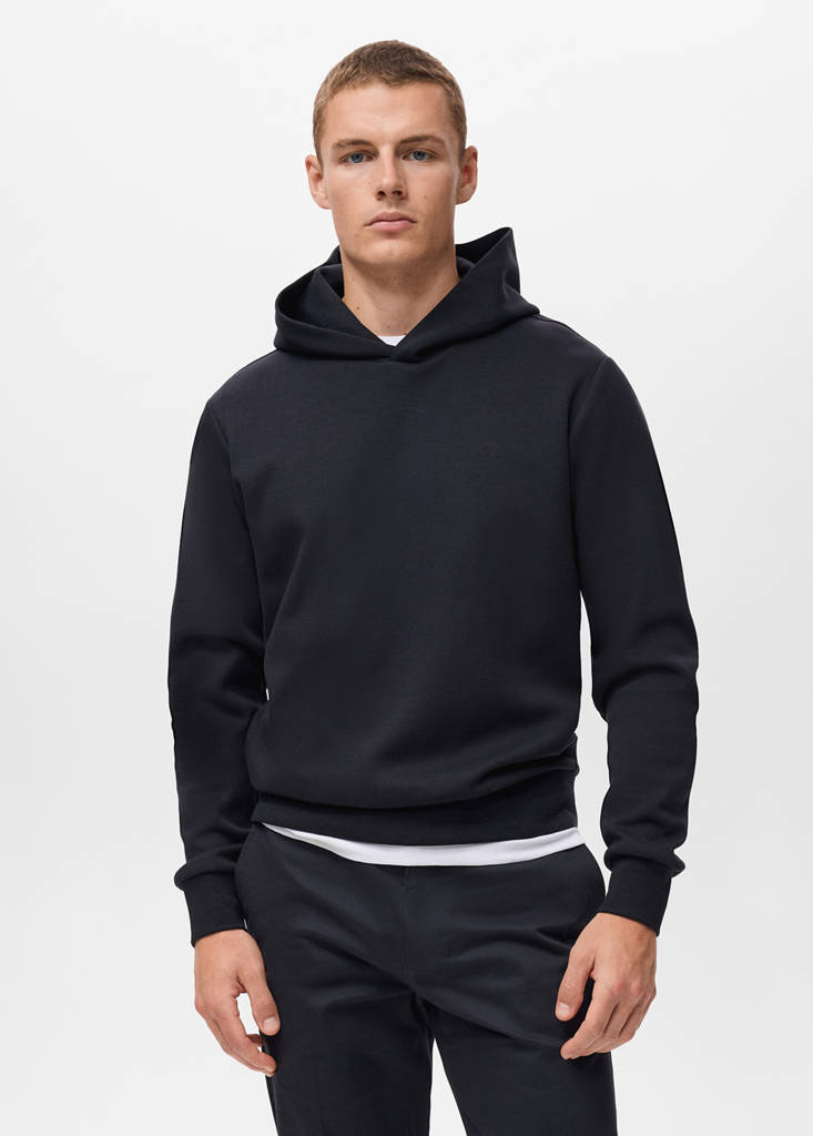 Regular-fit hoodie — Navy