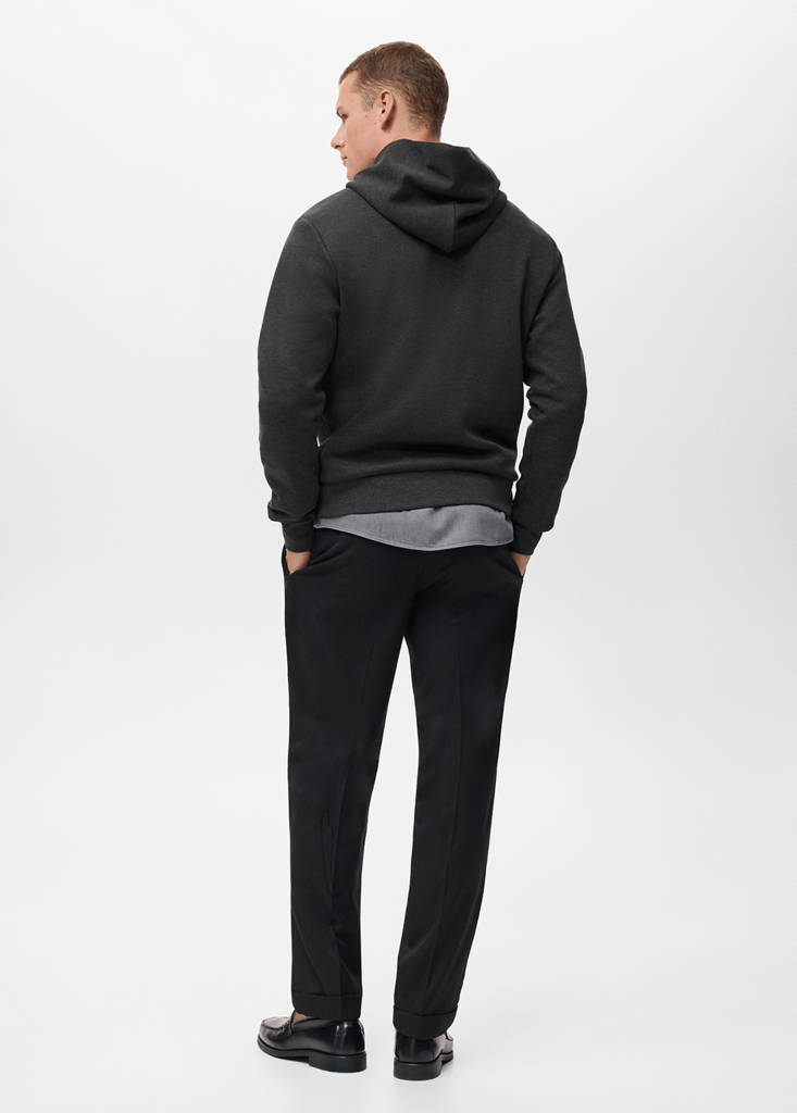 Regular-fit hoodie — Dark Heather Grey